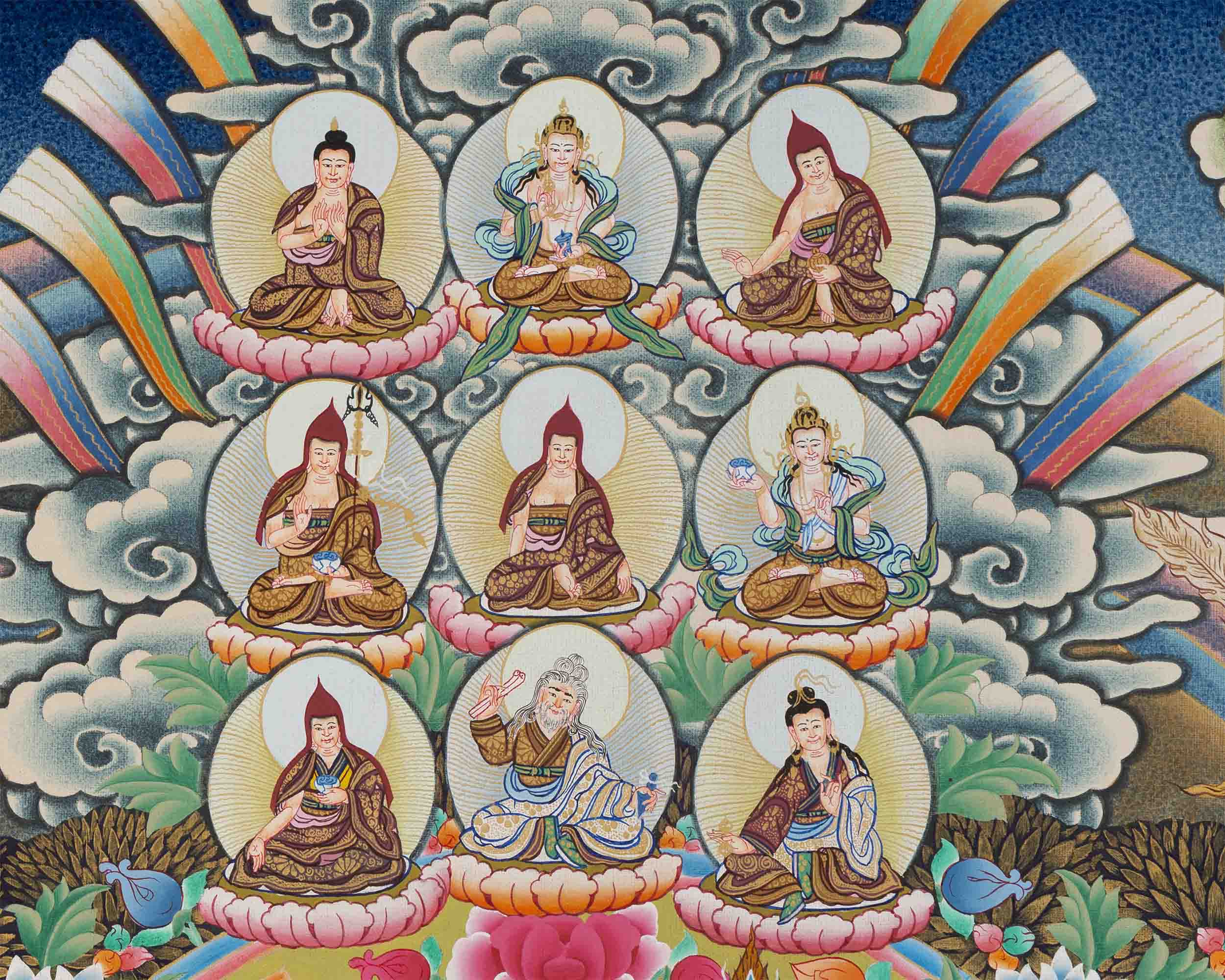 Refuge Tree Thangka | Guru Rinpoche Print