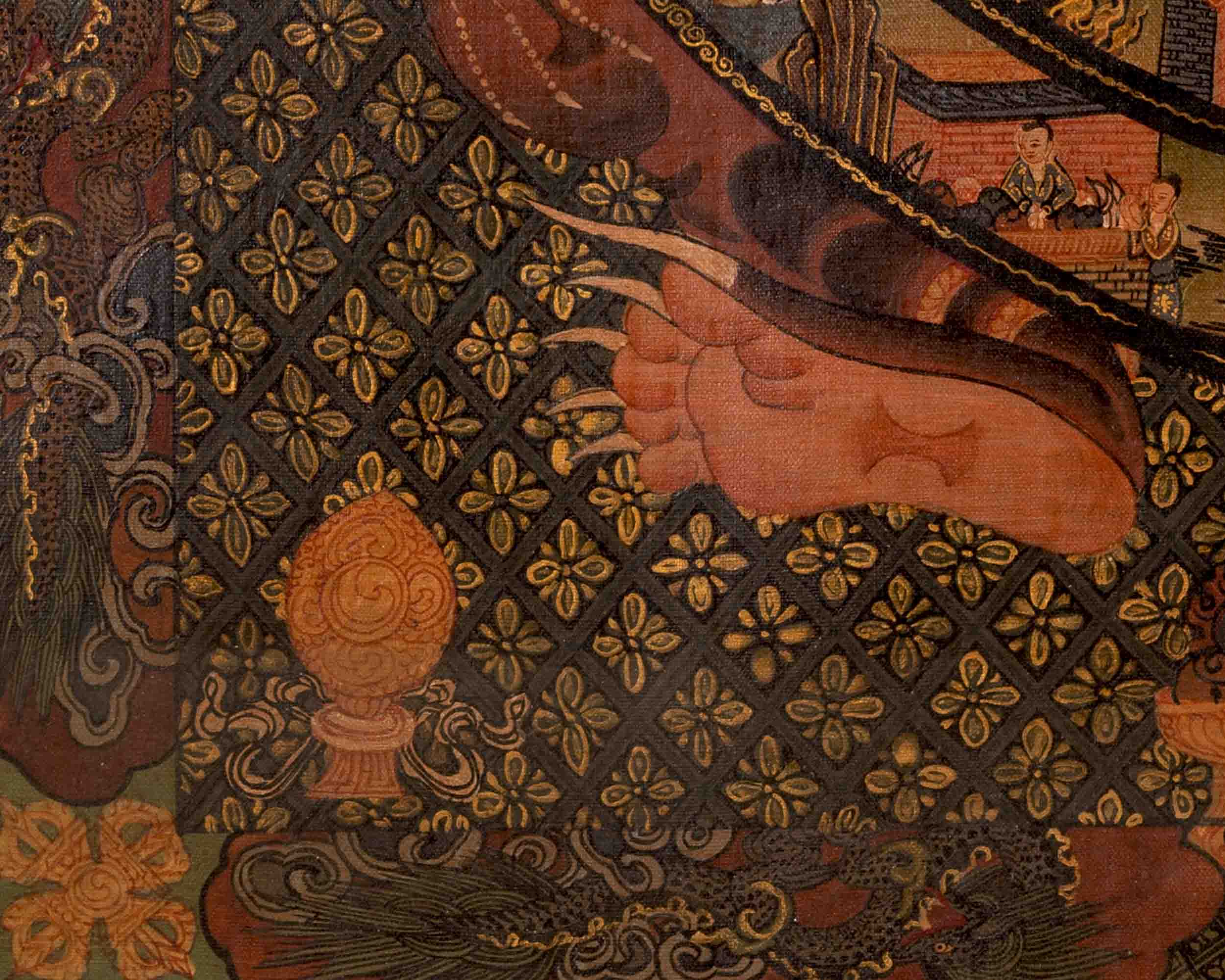 Wheel Of Life Buddhist Painting | Religious Thangka Art | Wall Decors