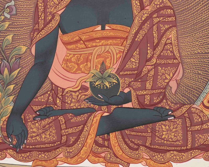 Medicine Buddha Thangka | Wall Decor Painting