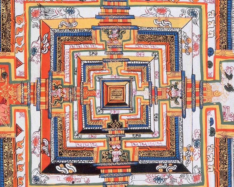 Kalachakra Mandala With Brocade | Wall Decoration