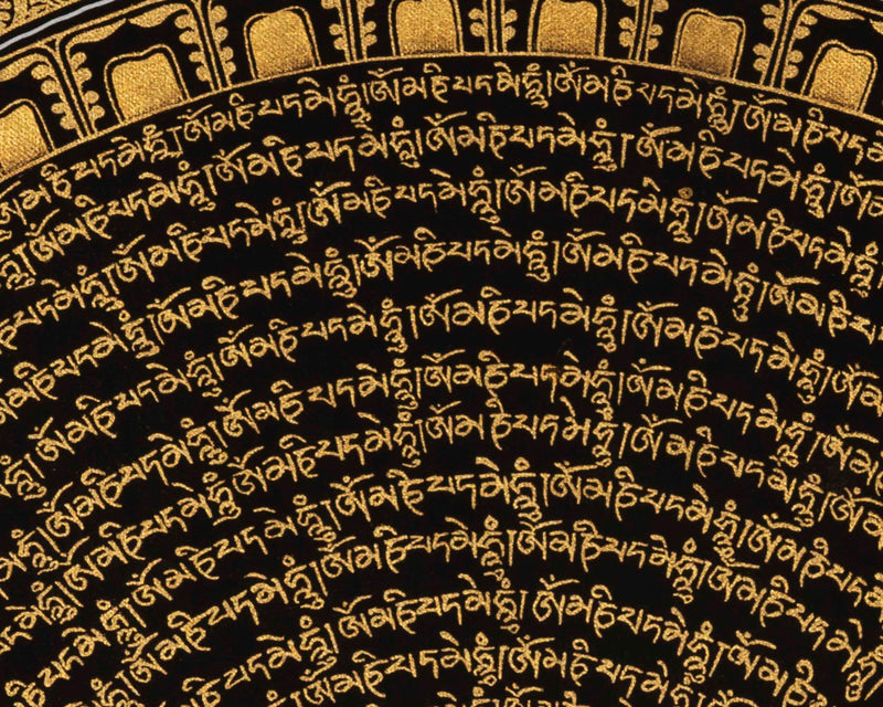 Auspicious Mantra Mandala | Traditional Thangka | Wall Decoration