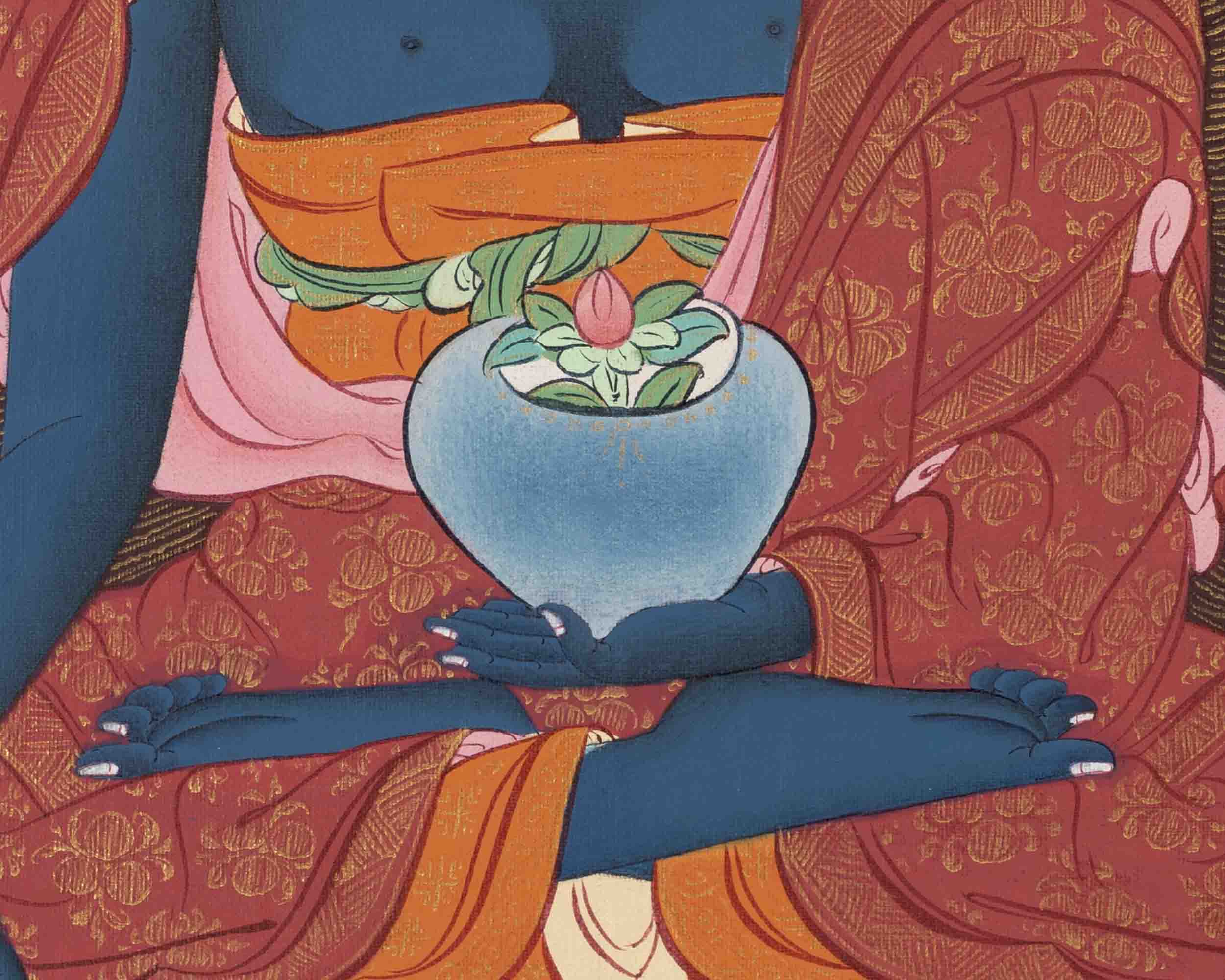 Medicine Buddha Thangka | Handpainted Buddhist Art | Wall Decors