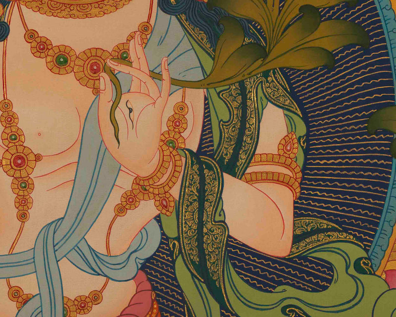 White Tara Thangka | Religious Buddhist Paintinig | Wall Decors