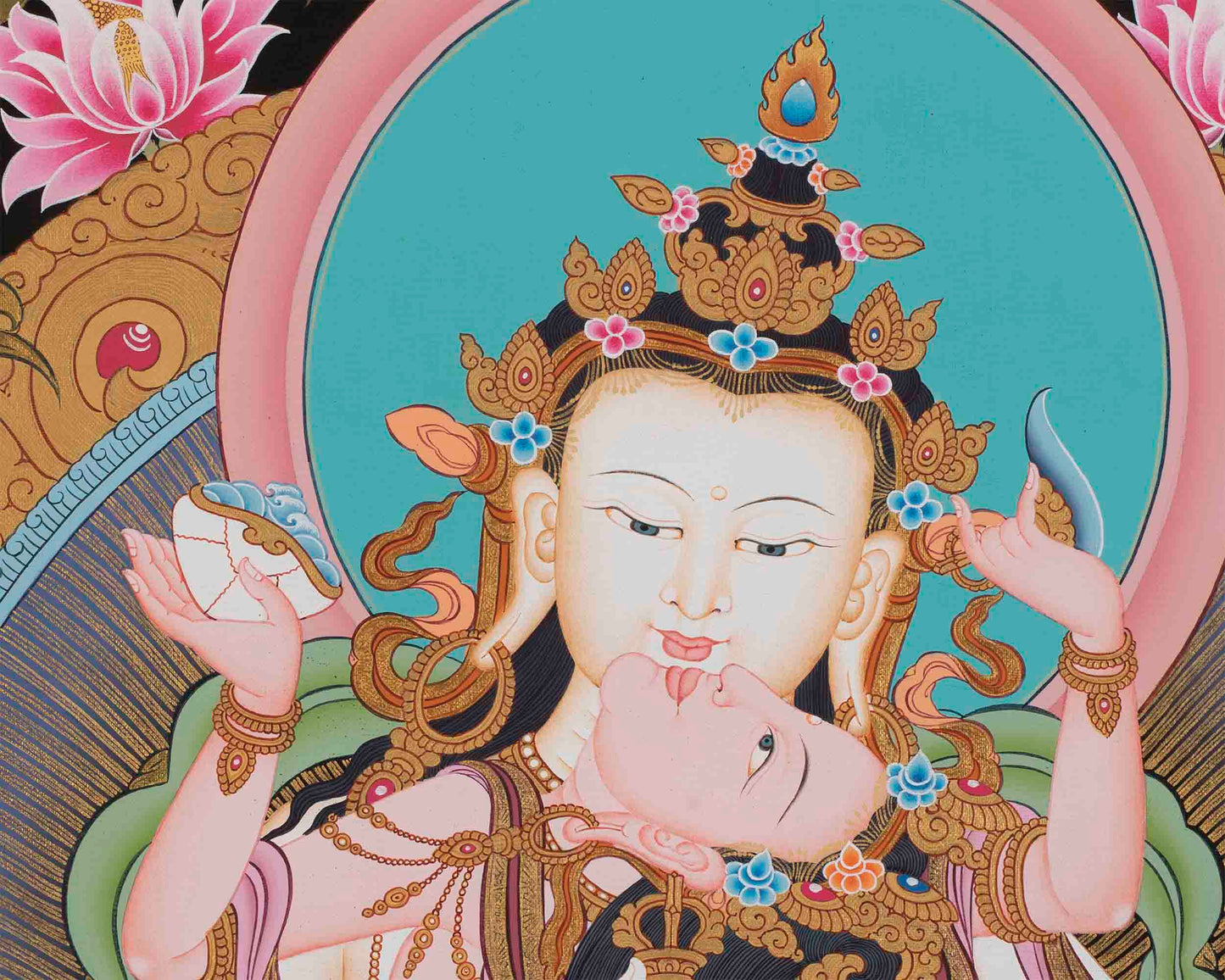 Dorje Sempa Print | Vajrasattva Thangka Print | Wall Decorations