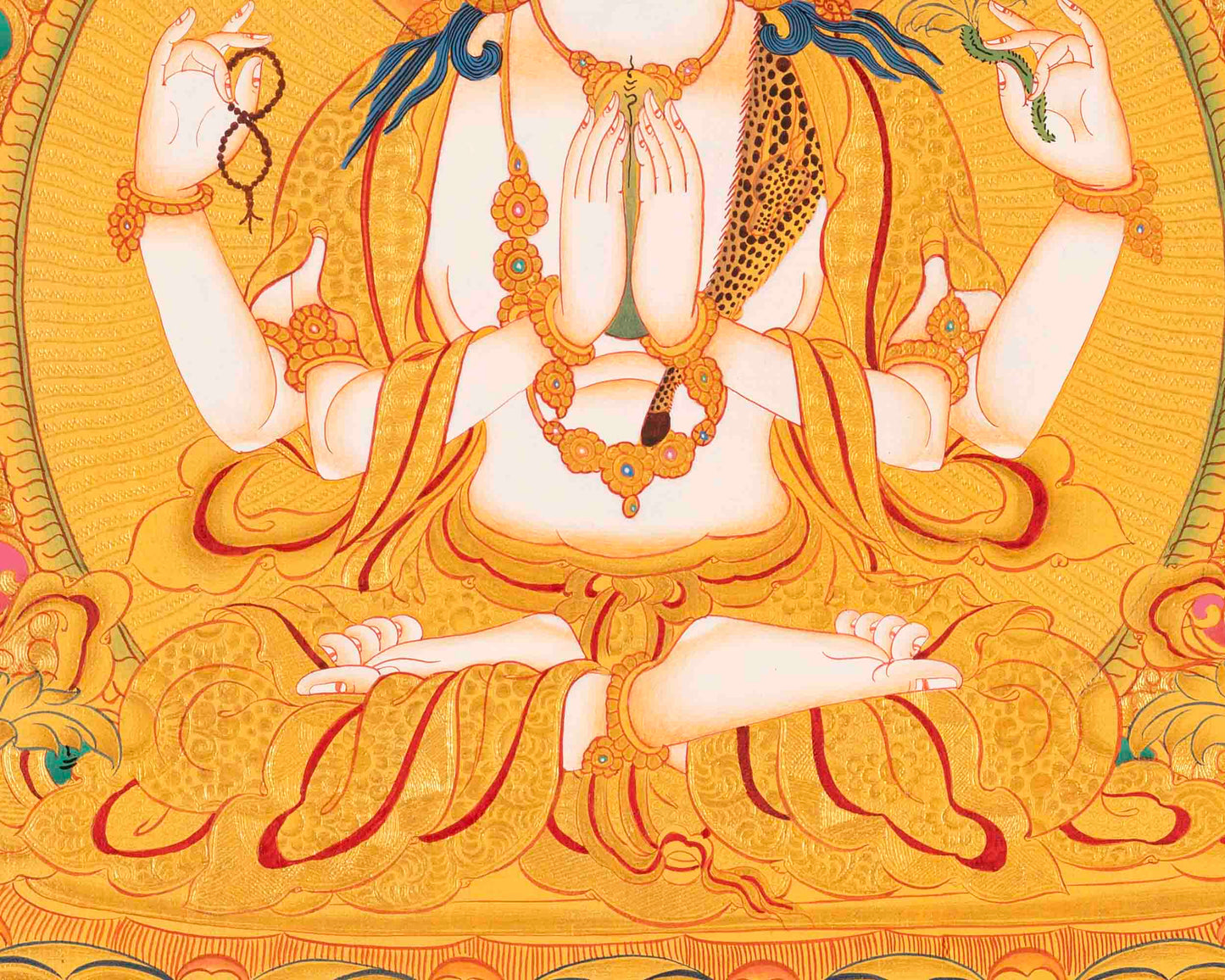 Avalokitesvara Chengrezig Thangka | Bodhisattva of Compassion