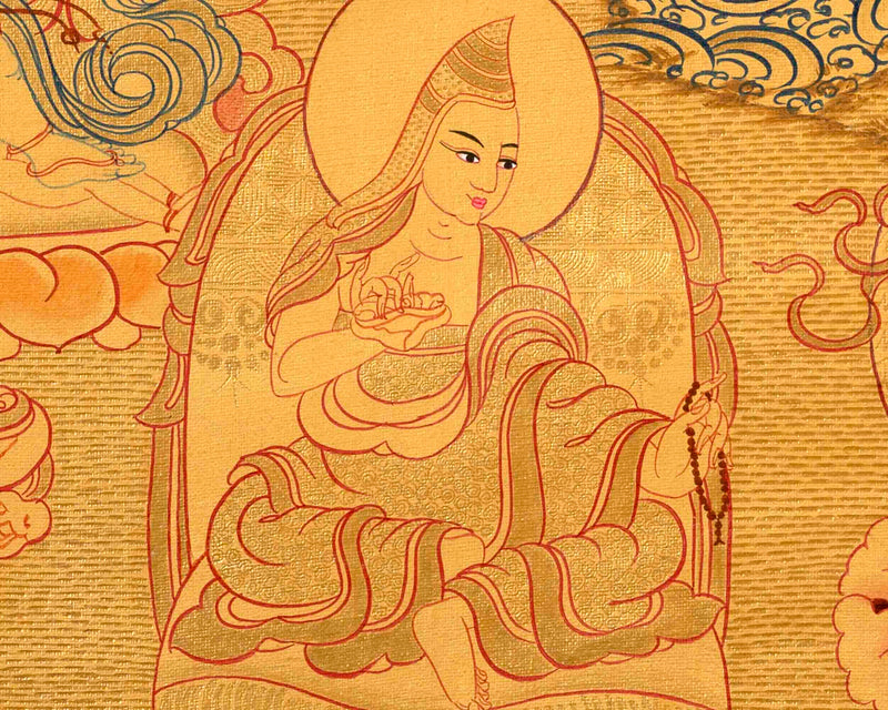 Guru Rinpoche Thangka | Hand Painted Buddhist Art | Wall Decors