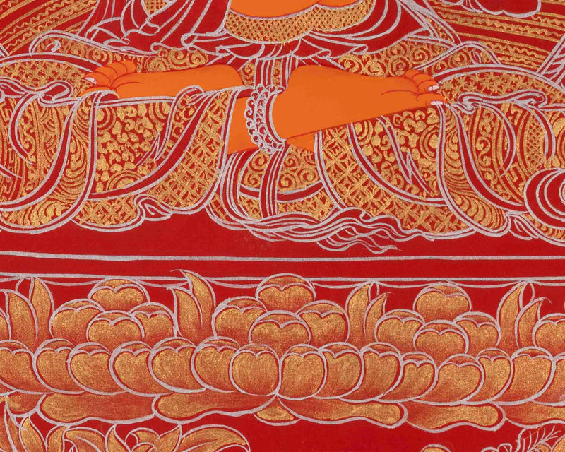 Manjushree Thangka Painting | Bodhisattva Of Wisdom | Religious Art