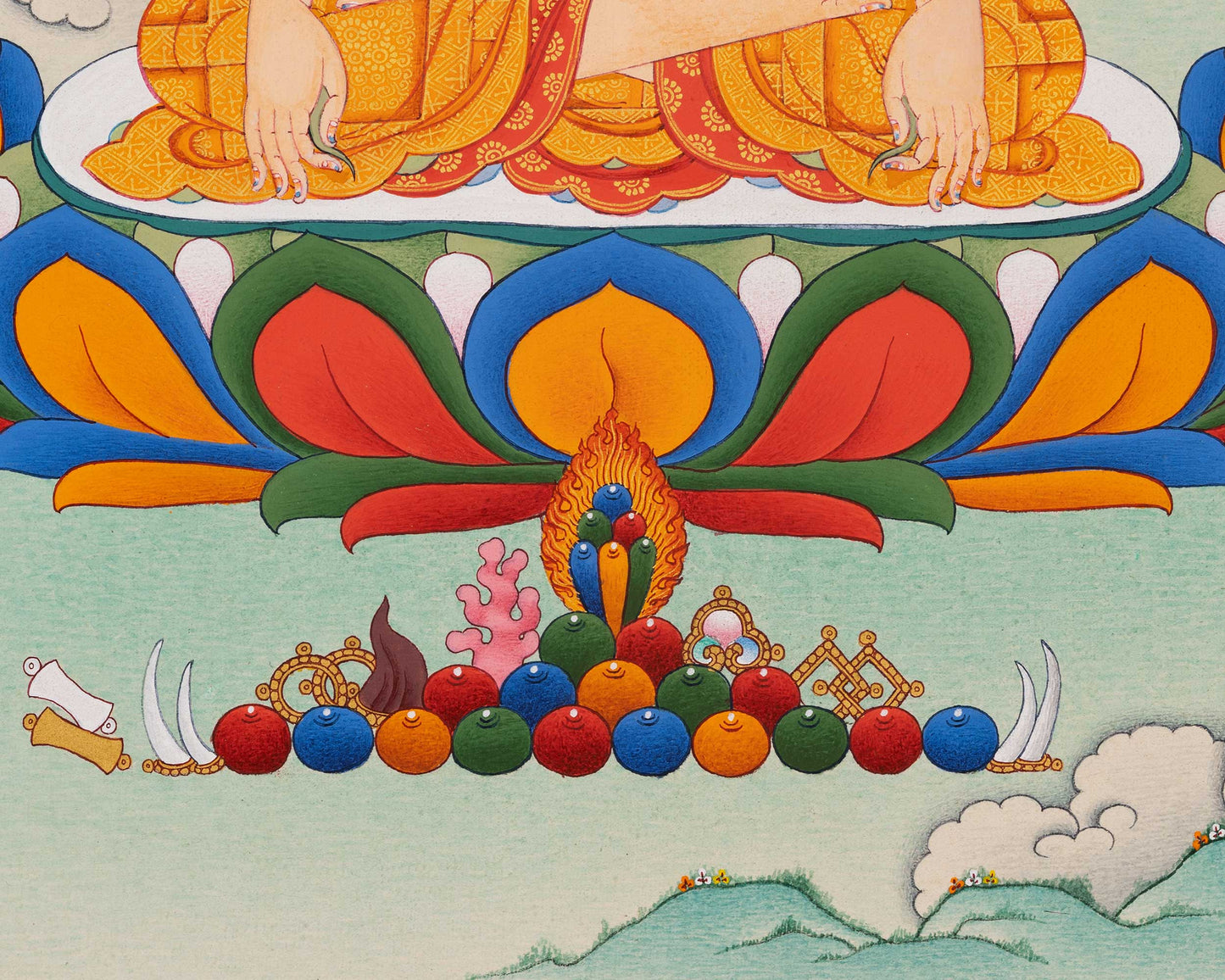 Hand Painted Longchenpa Thangka from Enlightenment Studio | Traditional Vajrayana Wall Decor