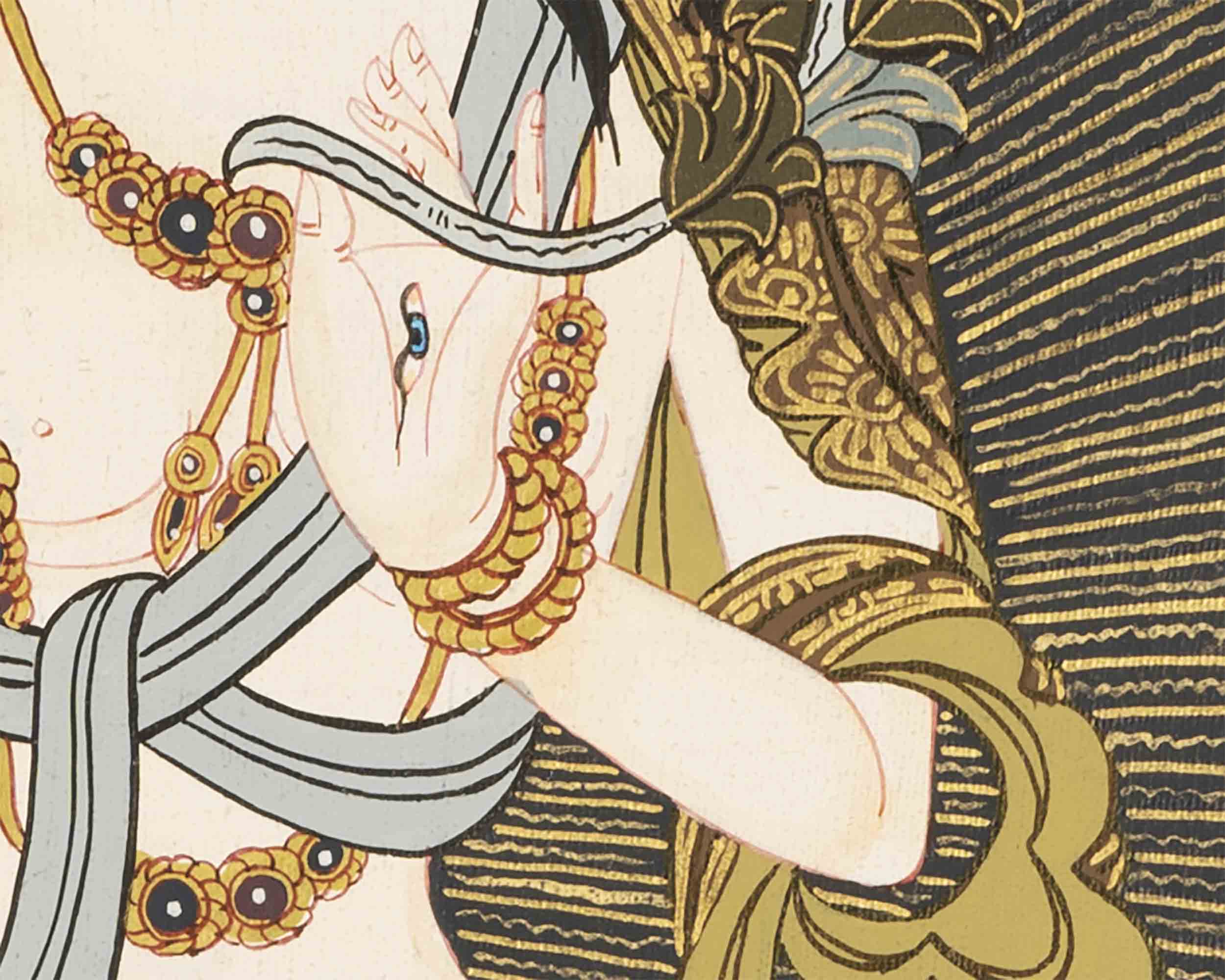 Buddhist White Tara |  Tibetan Female Thangka