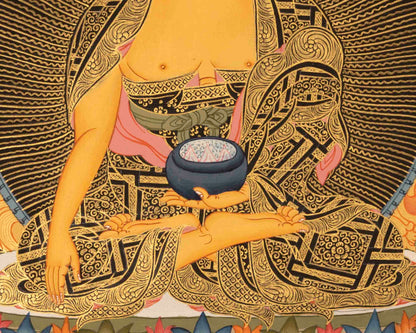 Buddha Shakyamuni Thangka | Buddha Seated in Meditation
