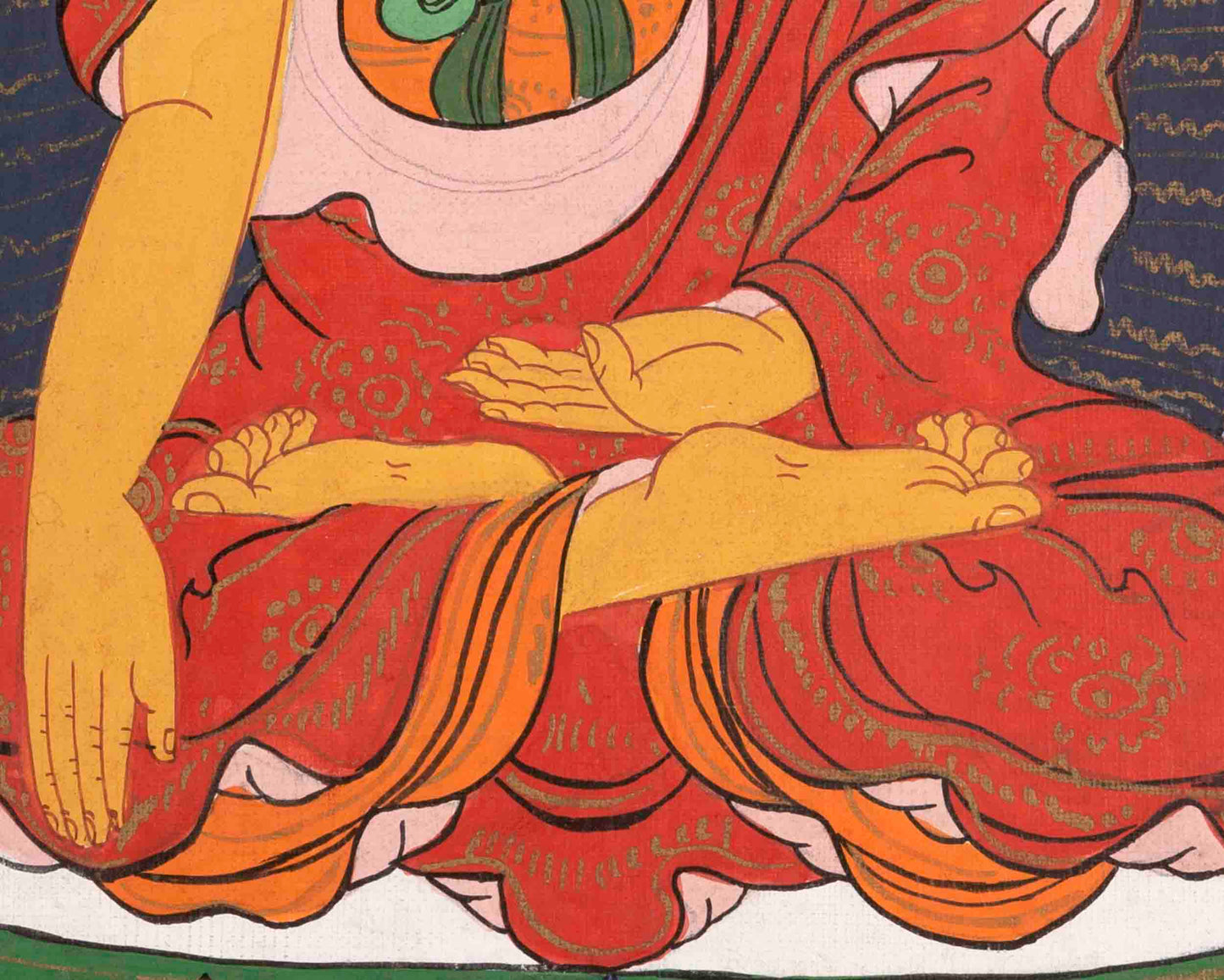 Vintage Shakyamuni Buddha Thangka | Original Tibetan Buddhist Art