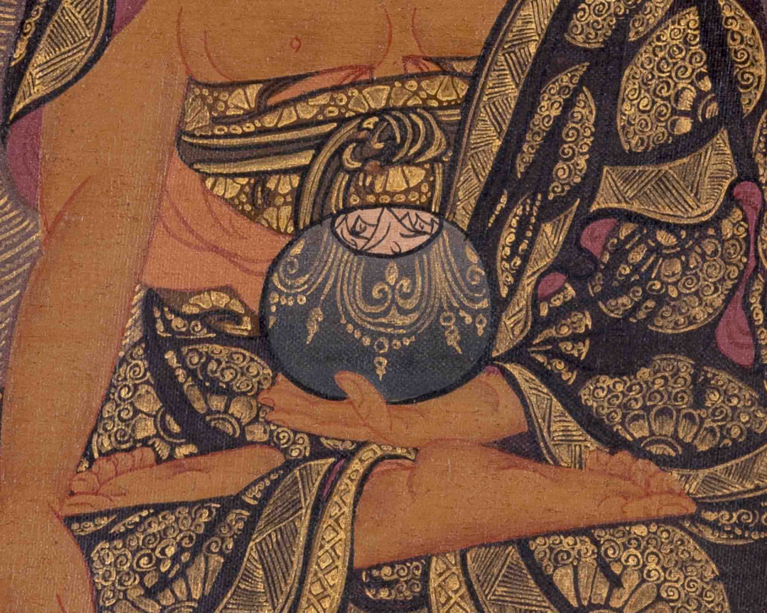 Shakyamuni Buddha Tibetan Thangka | Religious Buddhist Art | Wall Decors