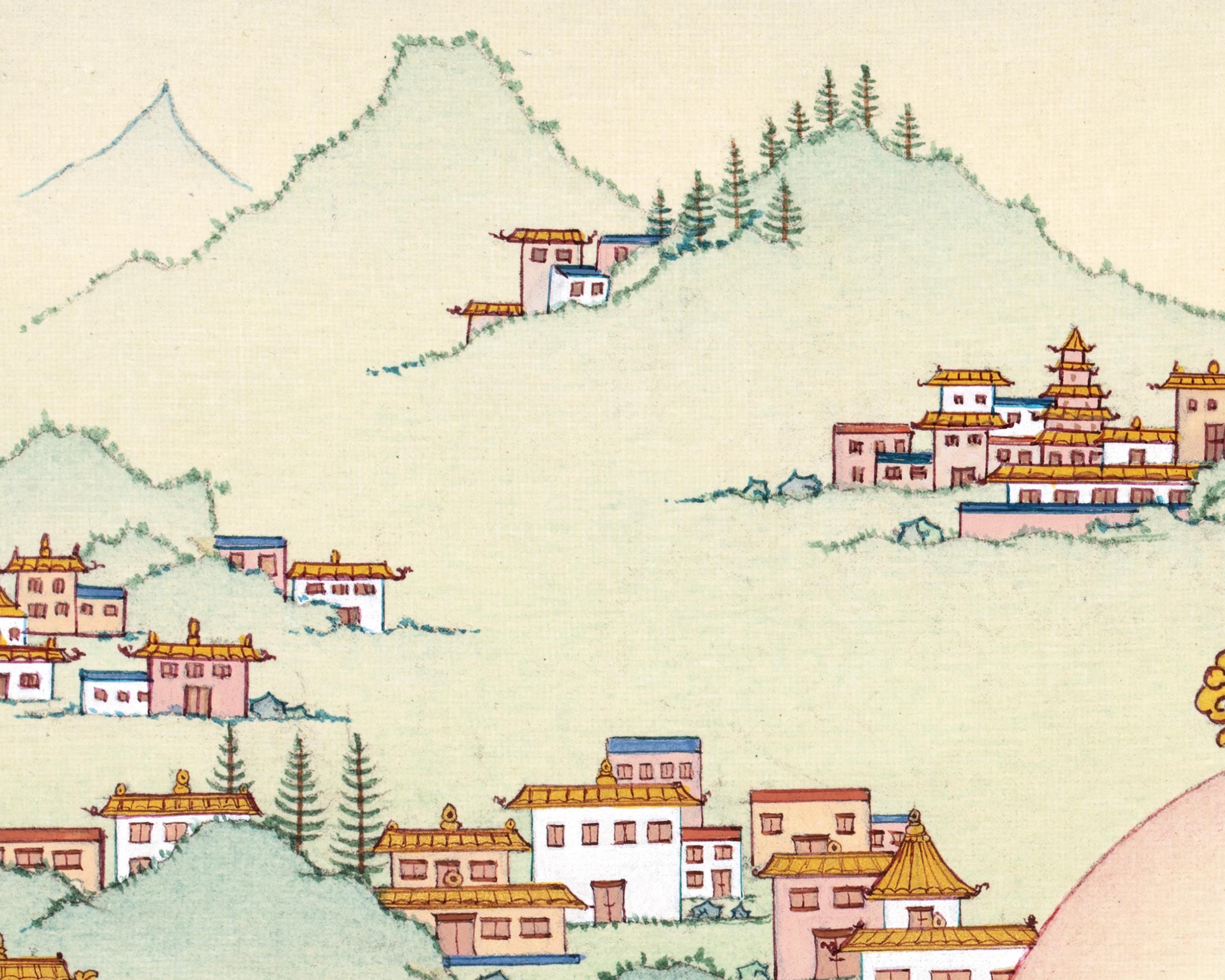 Rare Marpa Thangka | Beautiful Small Painting Of Kagyu Master | Buddhist Master