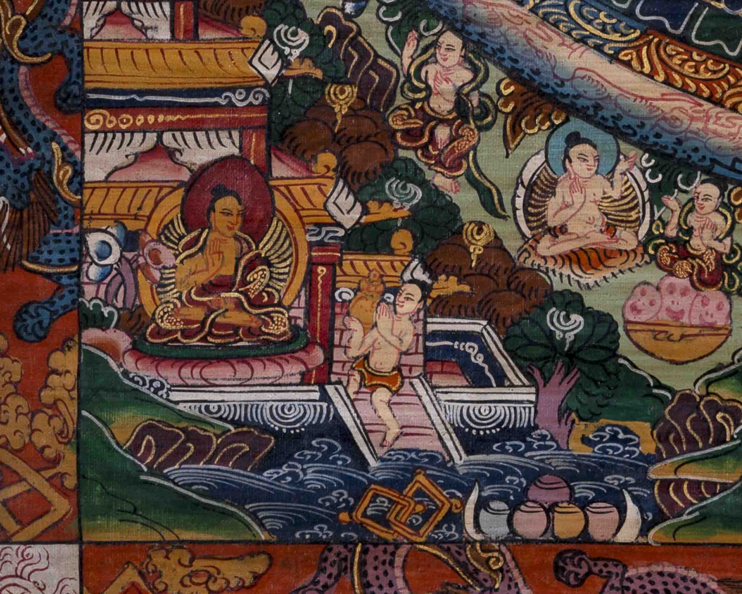 Traditional Heruka Mandala | Religious Buddhist Thangka | Wall Decors