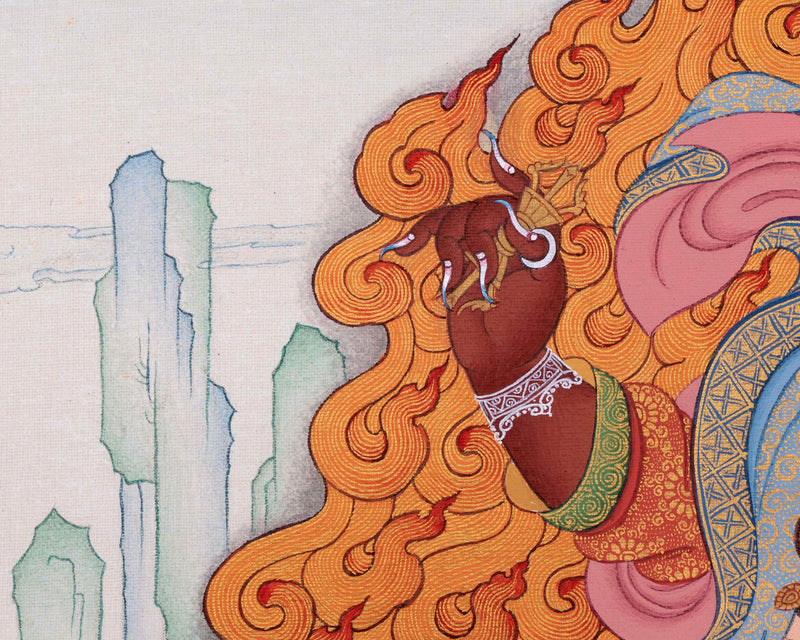 Guru Dorje Drollo Thangka | Padmasambhava's Wrathful Manifestation