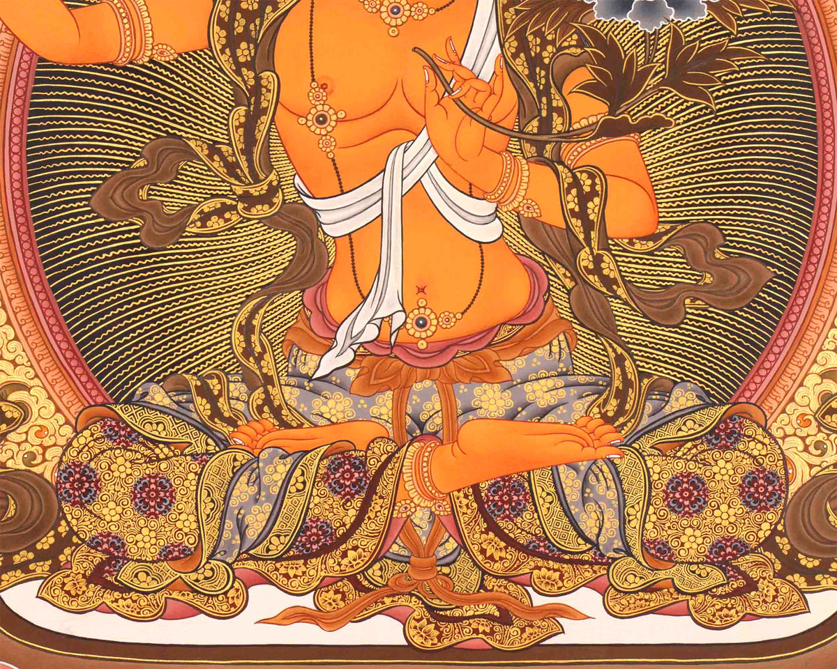 Wisdom Bodhisattva Manjushree | Digital Artwork | Religious Decors