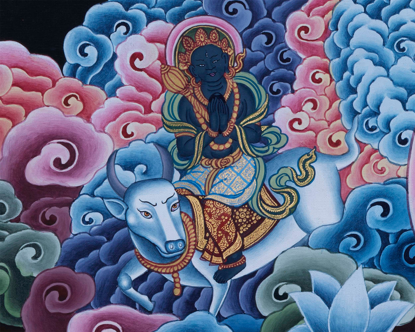 White Tara Standing Thangka Print | Goddess of Long Life