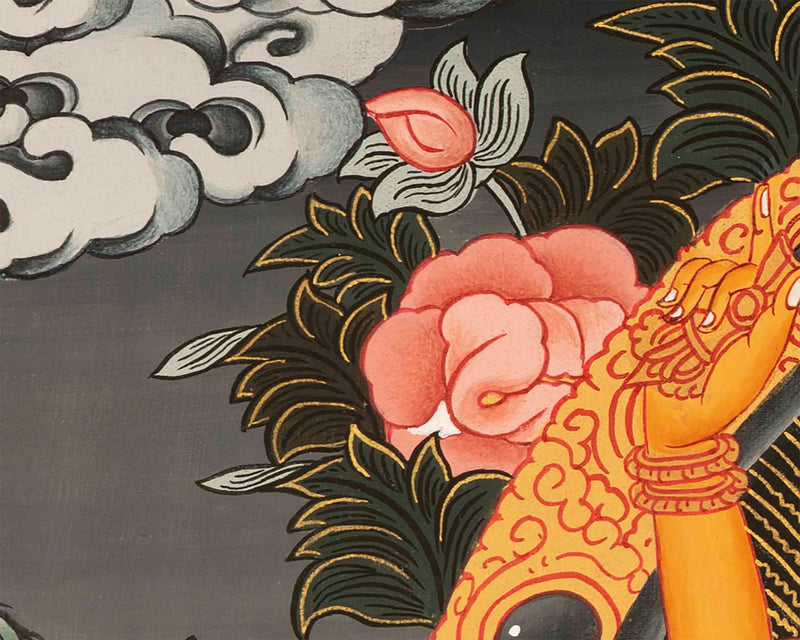 HandPainted Manjushree Thangka | Buddhist Art