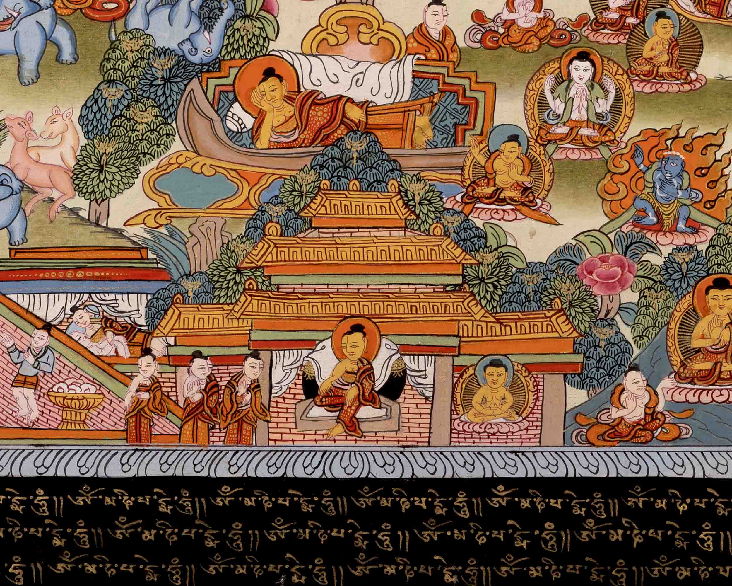 Life Story Of Shakyamuni Buddha | Traditional Thangka Art | Wall Decors