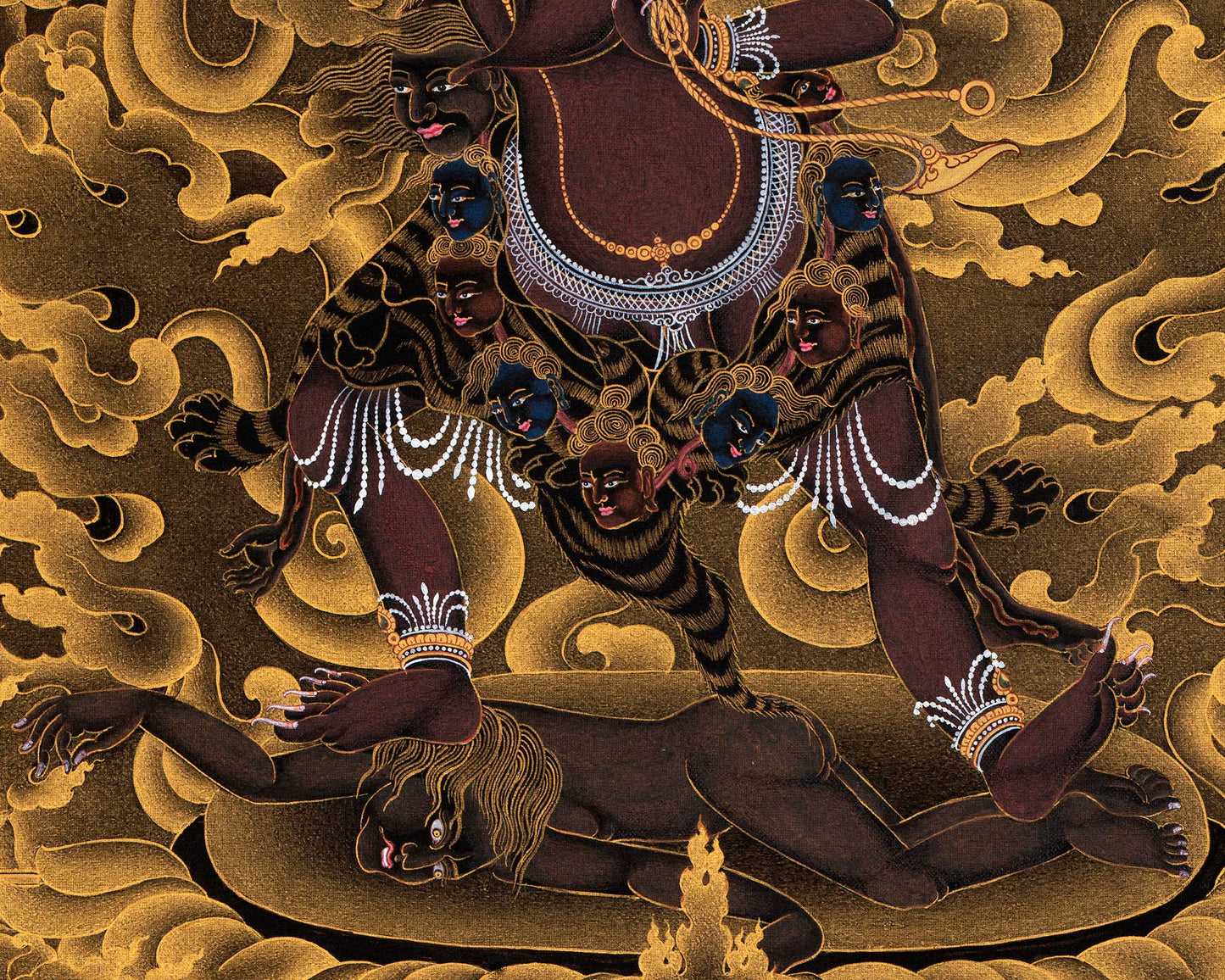 Ekajati With Rahula & Dorje Lekpa Thangka Print | Tibetan Painting