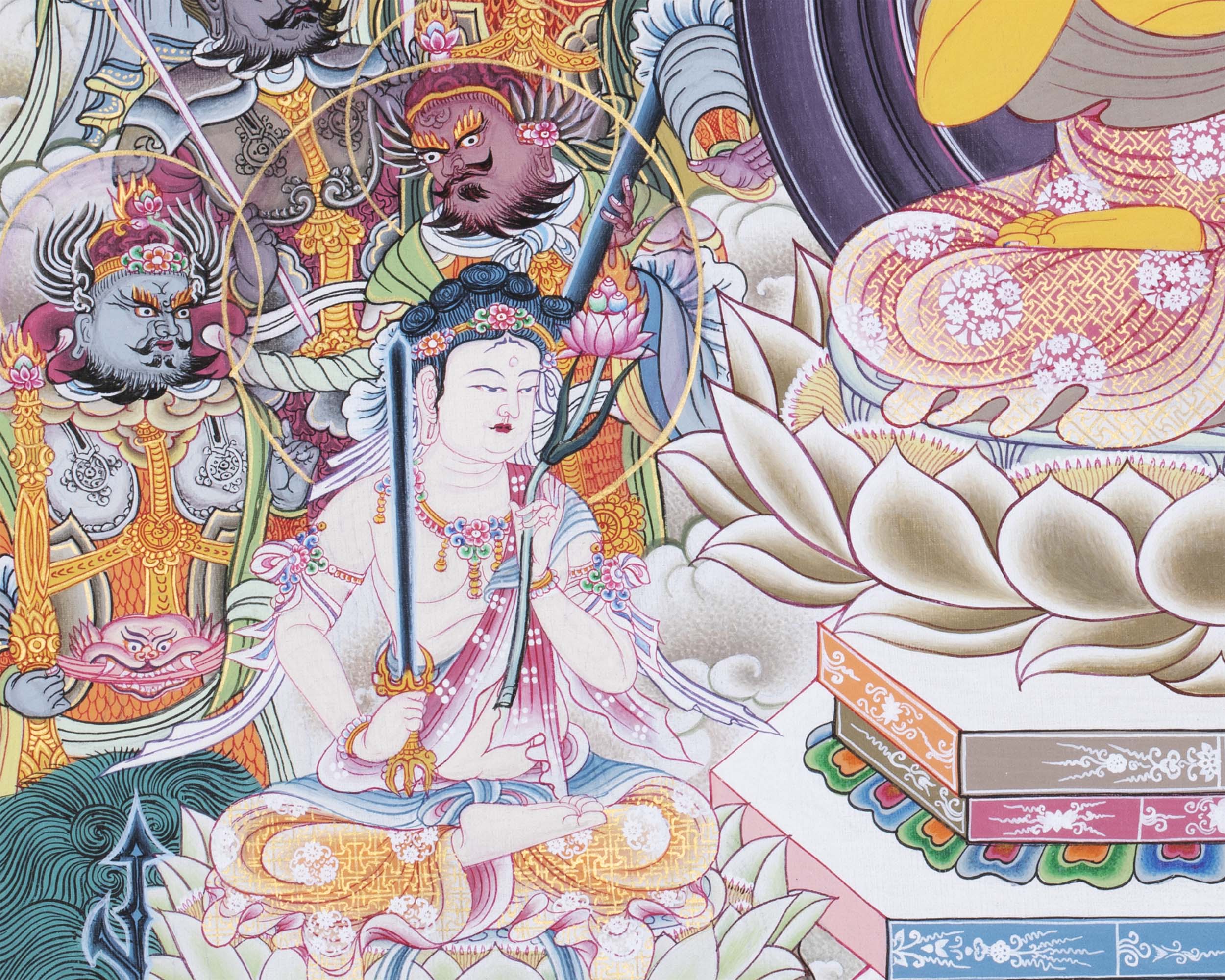 Buddha Thangka Print | Japanese Style Painting | Wall Decors
