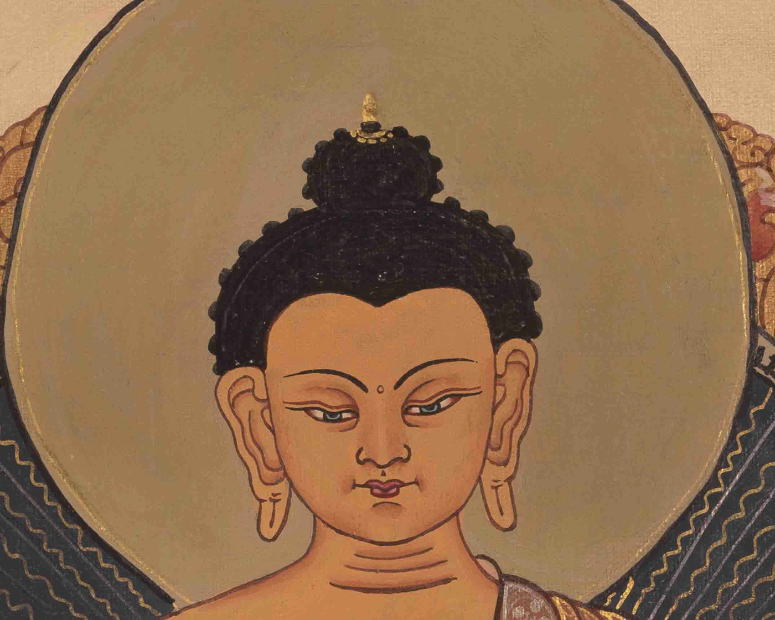 Shakyamuni Buddha Thangka | Religious Artwork | Wall Decors