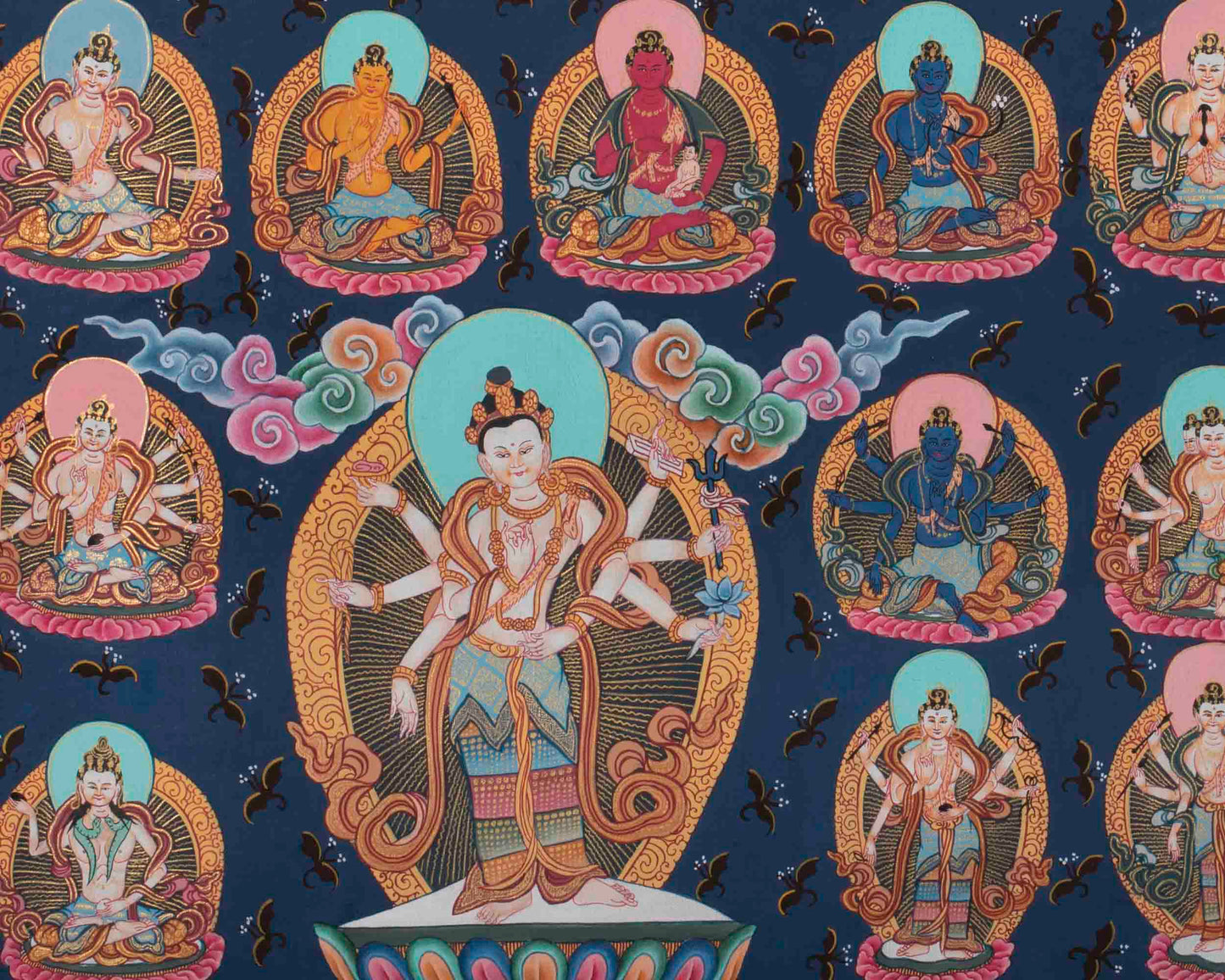 108 Chengrezig Thangka | Traditional Tibetan Art | Wall Decors