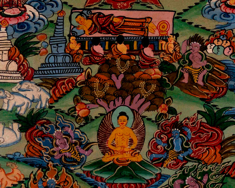 Religious Buddha Life Story | Wall Decors | Buddhist Thangka