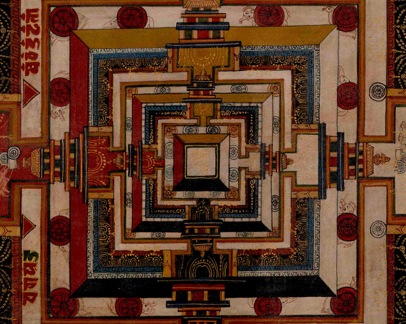 Kalachakra Mandala | Traditional Tibetan Thangka | Religious Wall Decors
