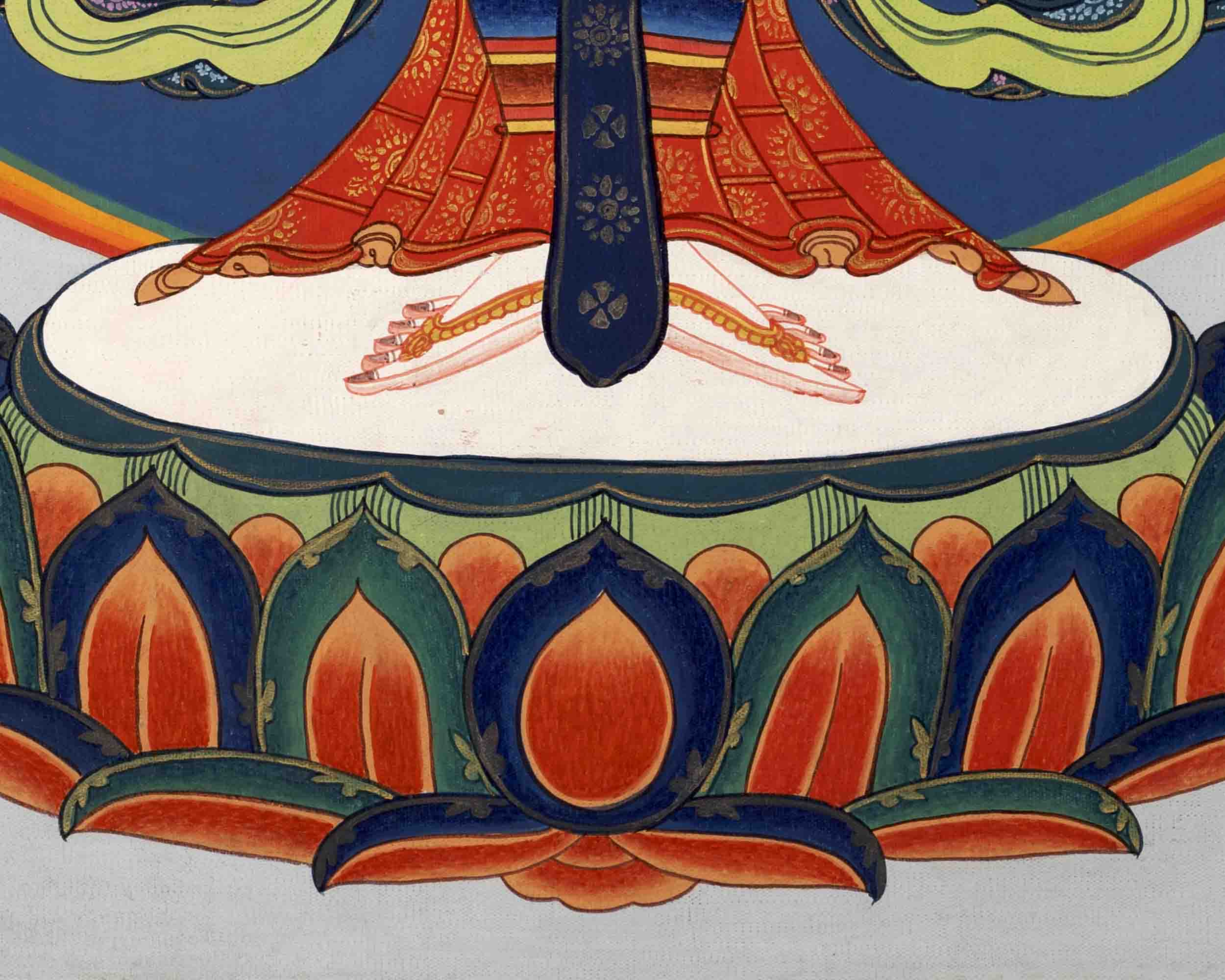 Avalokiteshvara Chenresig Thangka | Tibetan Traditional Painting | Wall Hanging Decors