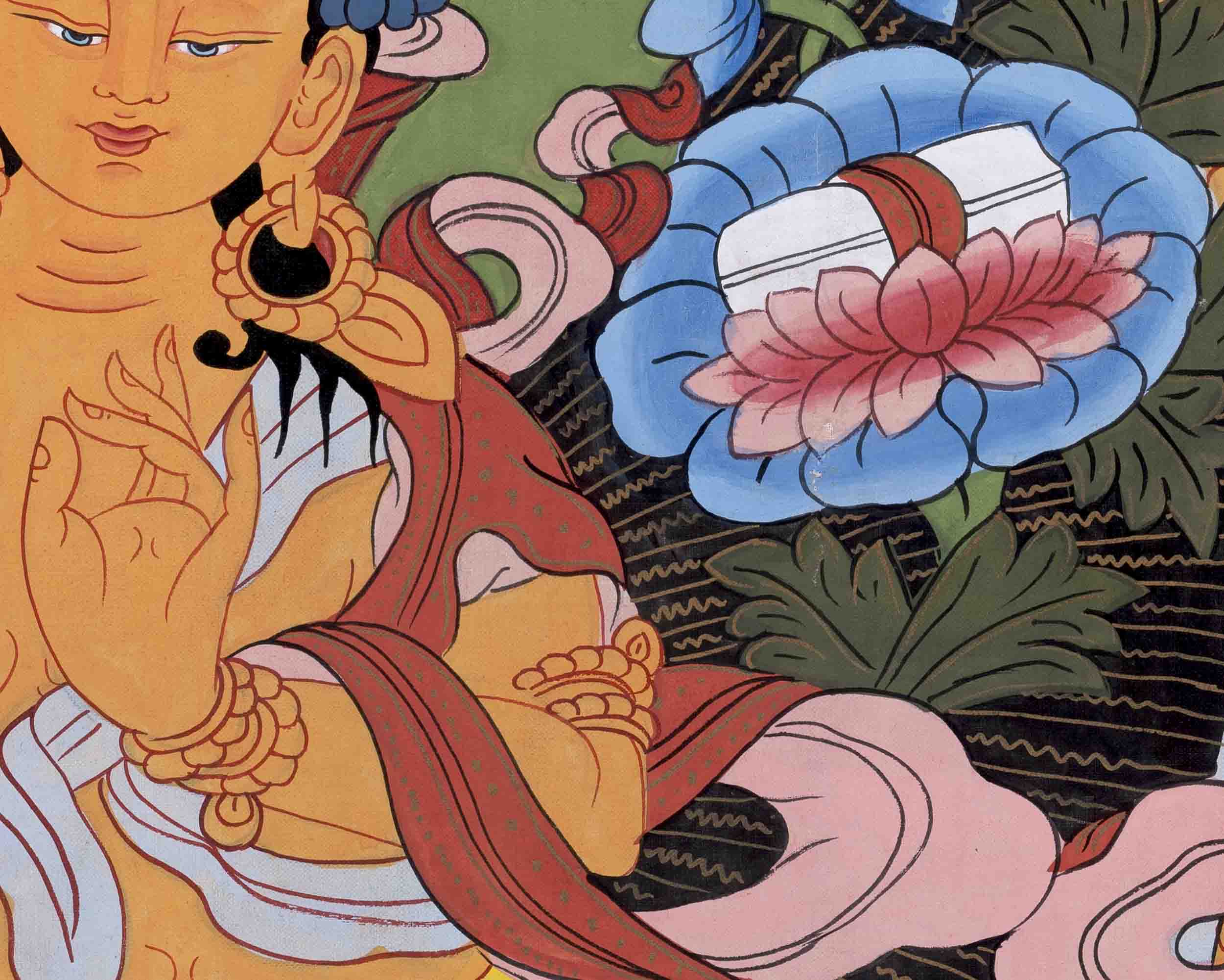 Vintage Manjushree Thangka | Traditional Tibetan Artwork | Wall Decors