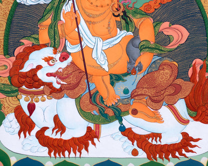 Namtoshe with Five Jambala Thangka, High Quality Giclee Canvas Print, Digital Print