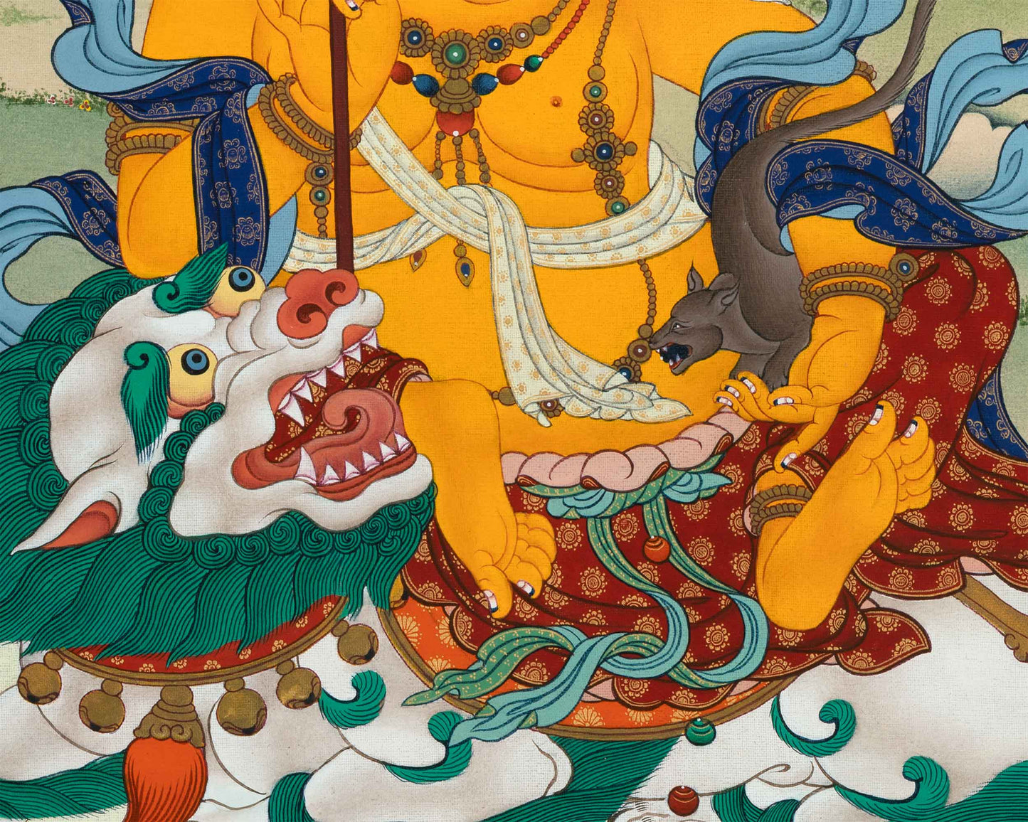 God Of Wealth Namtoshe | High Quality Thangka Print | Gift Ideas