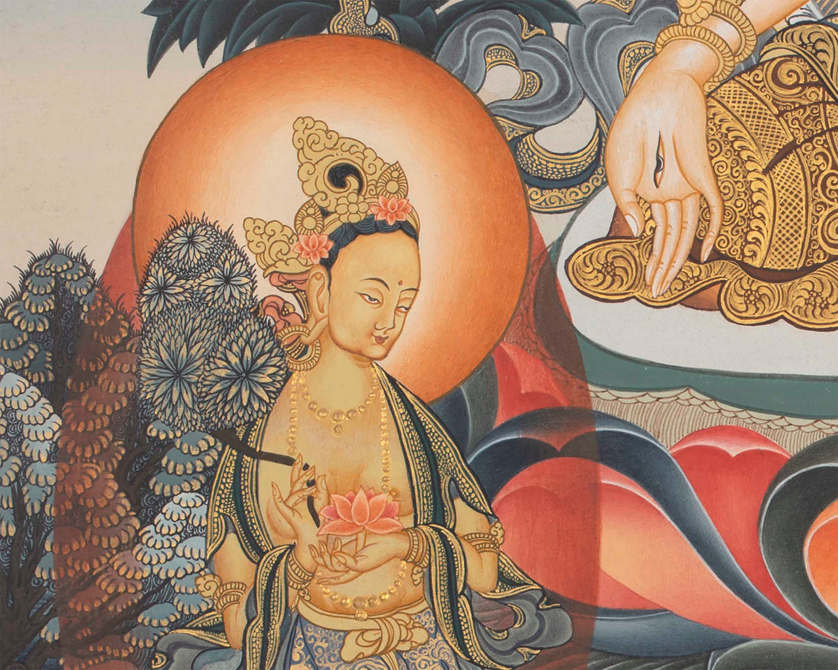 White Tara Thanka | Female Bodhisattva Thangka