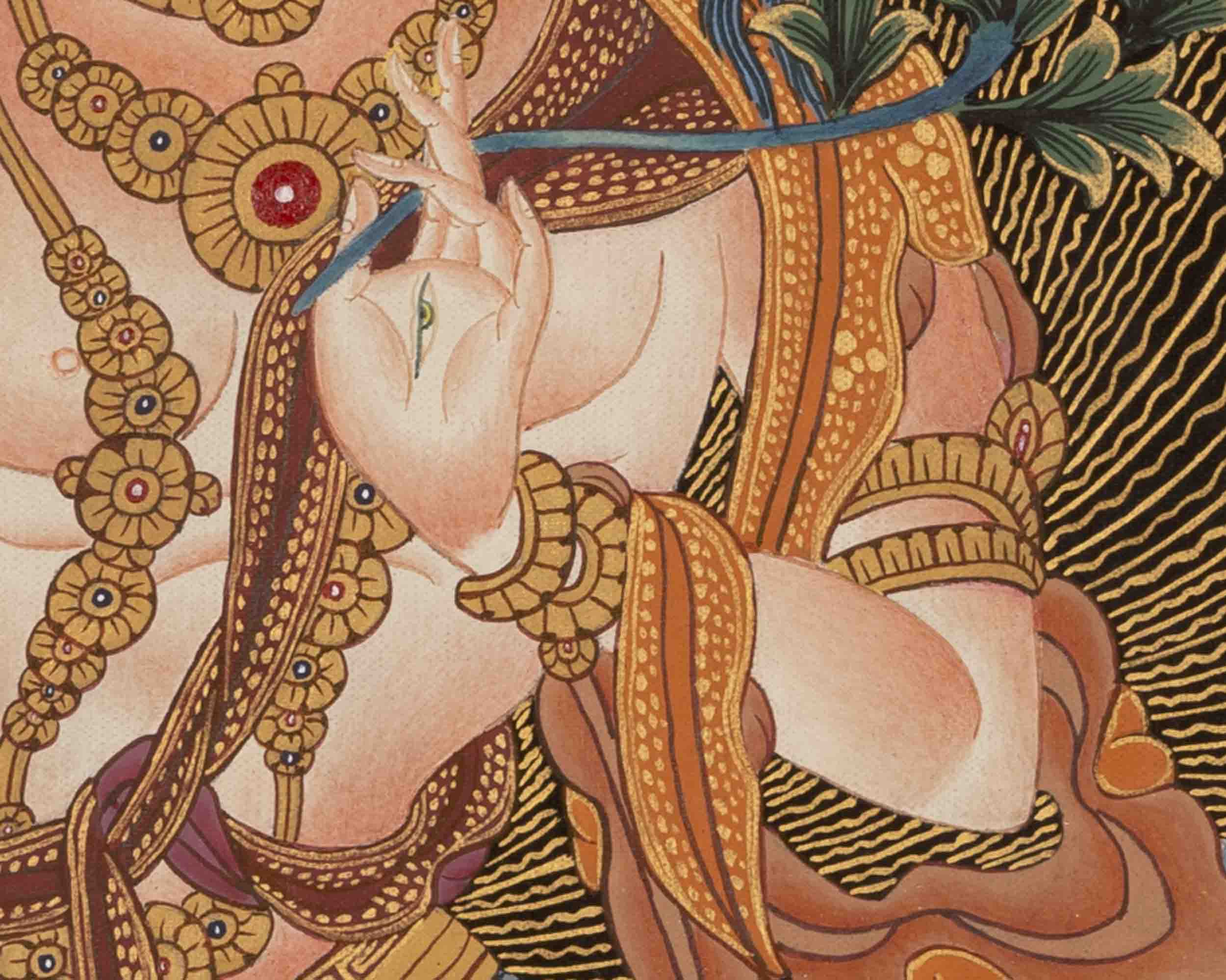 Religious White Tara Thangka | Female Bodhisattva