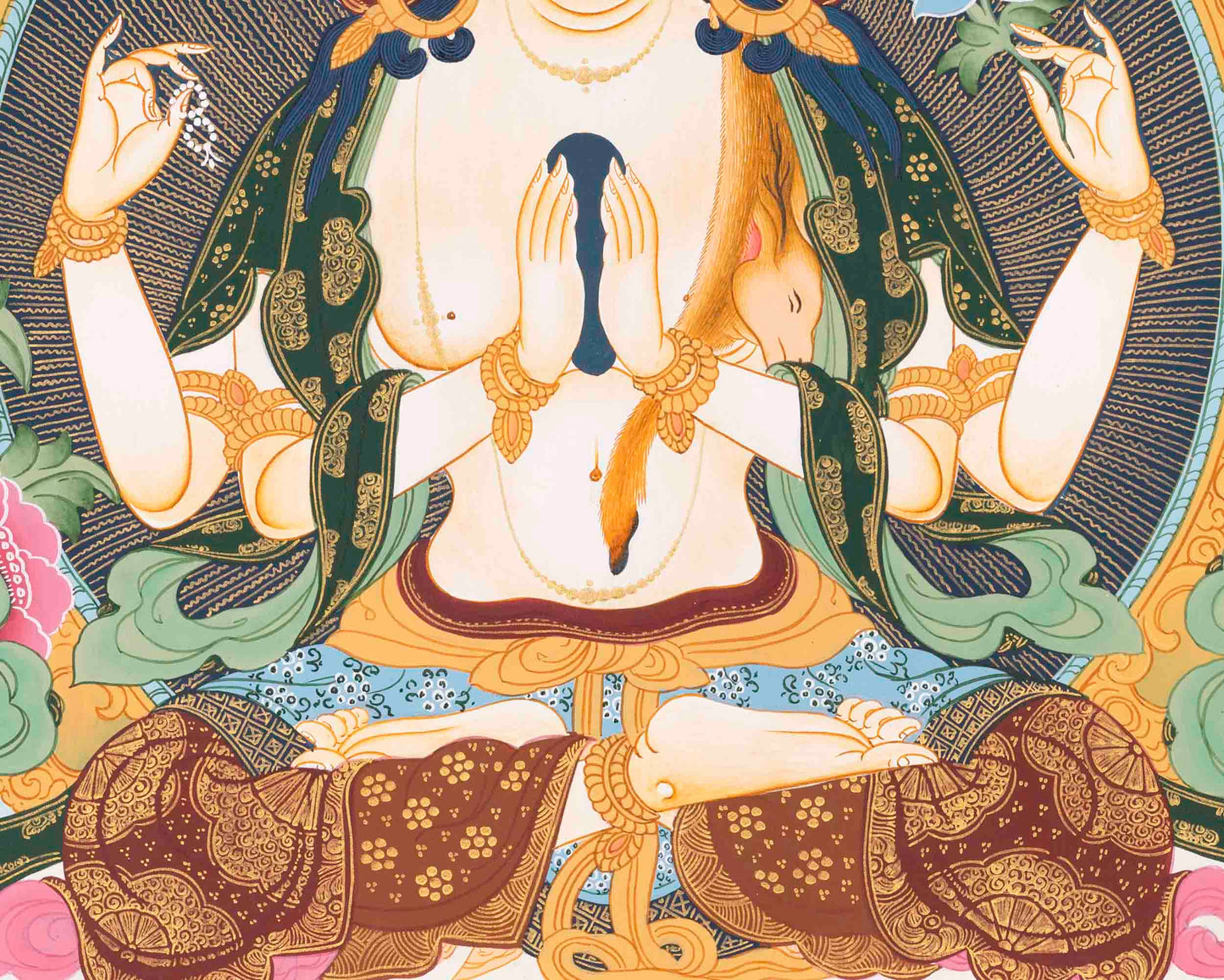 Avalokitesvara Chenresig Thangka | Religious Buddhist Art | Buddhist Gifts