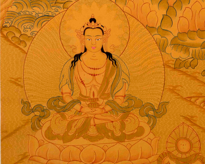 White Tara Thangka Painting | Meditation Canvas Art