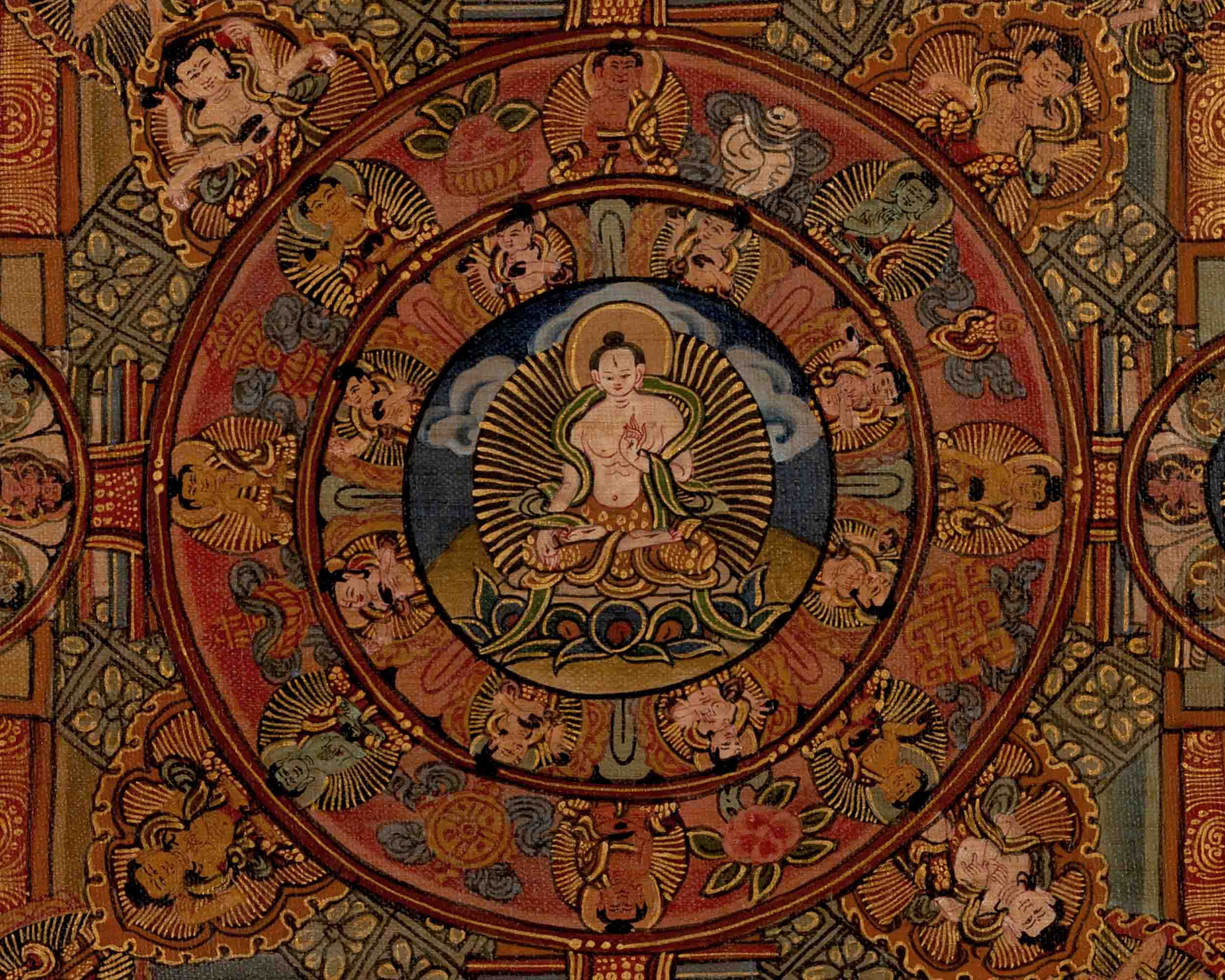 White Tara Mandala | Traditional Tibetan Thangka | Religious Wall Decors