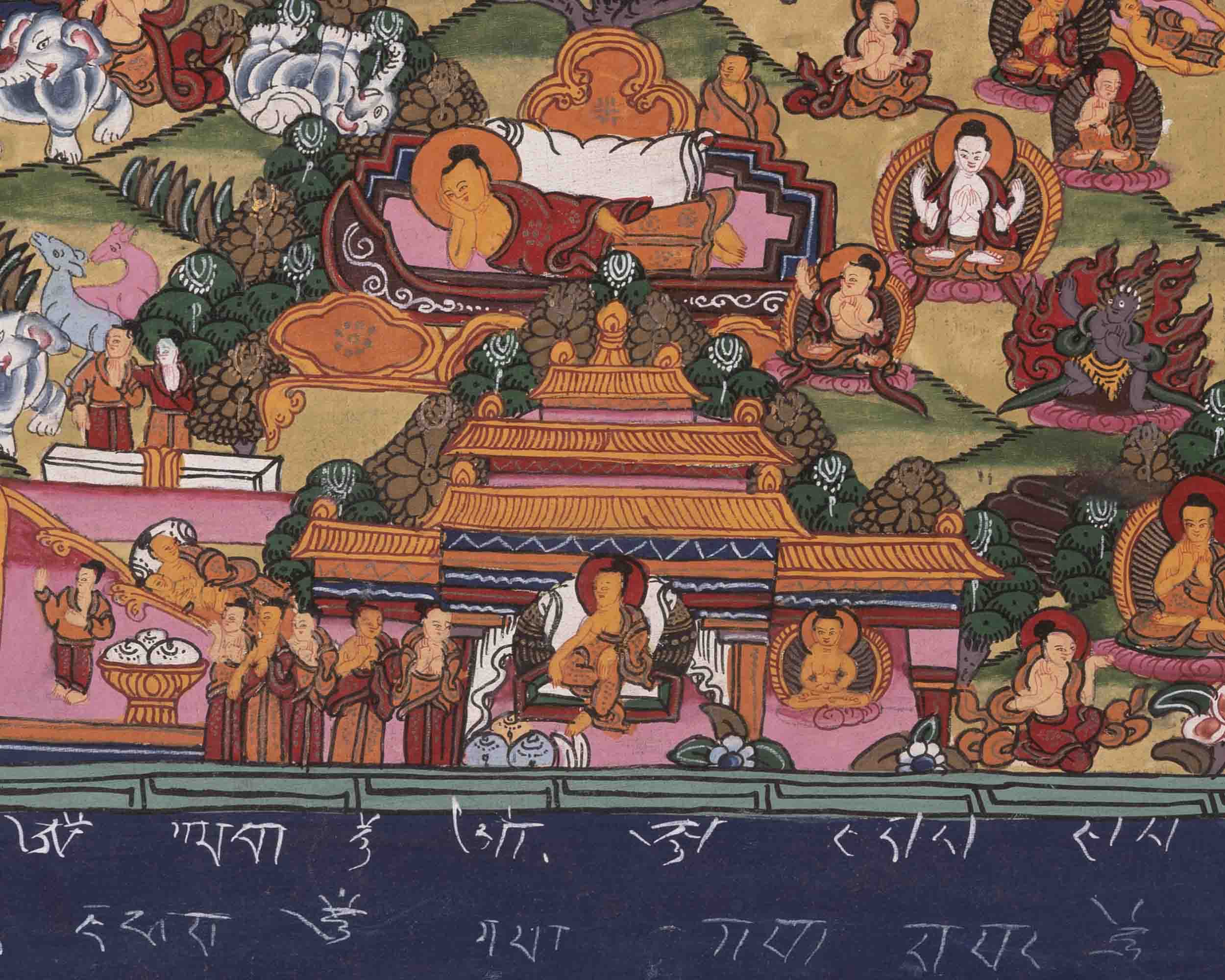Life Story Of Buddha | Vintage Thangka Art | Wall Decors