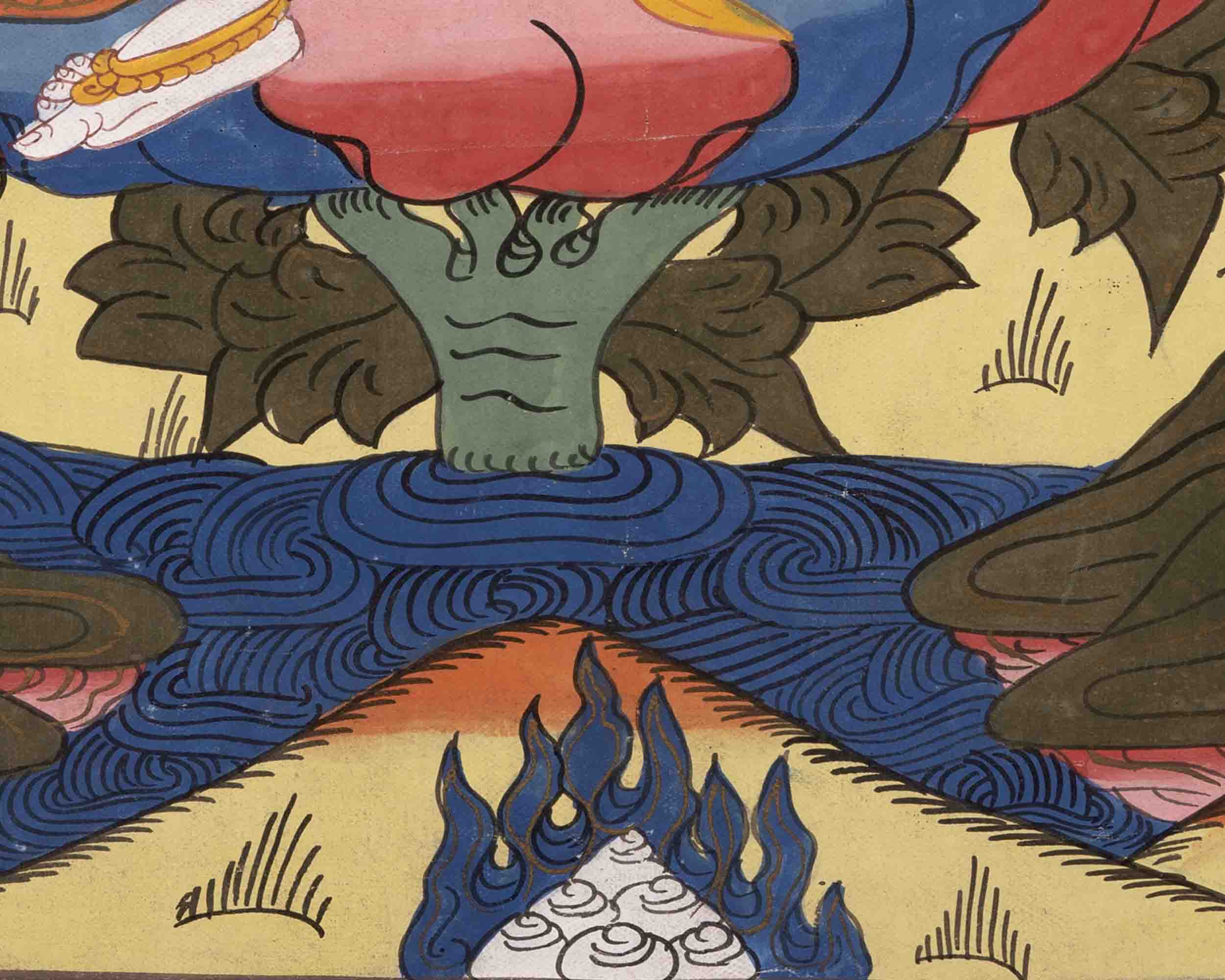 Basundhara Devi Thangka | Traditional Thangka Painting | Wall Decors