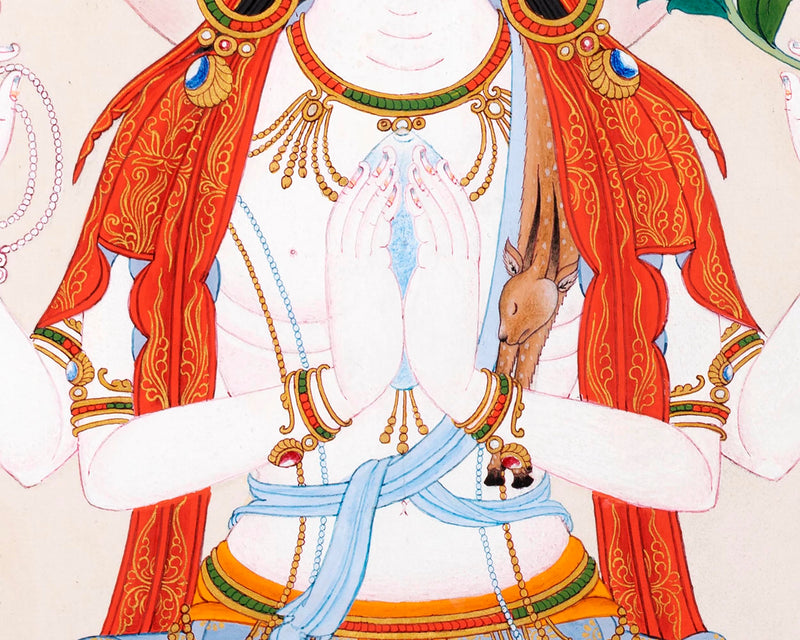 Namo Avalokiteshvara | Tibetan Chenrezig Thangka