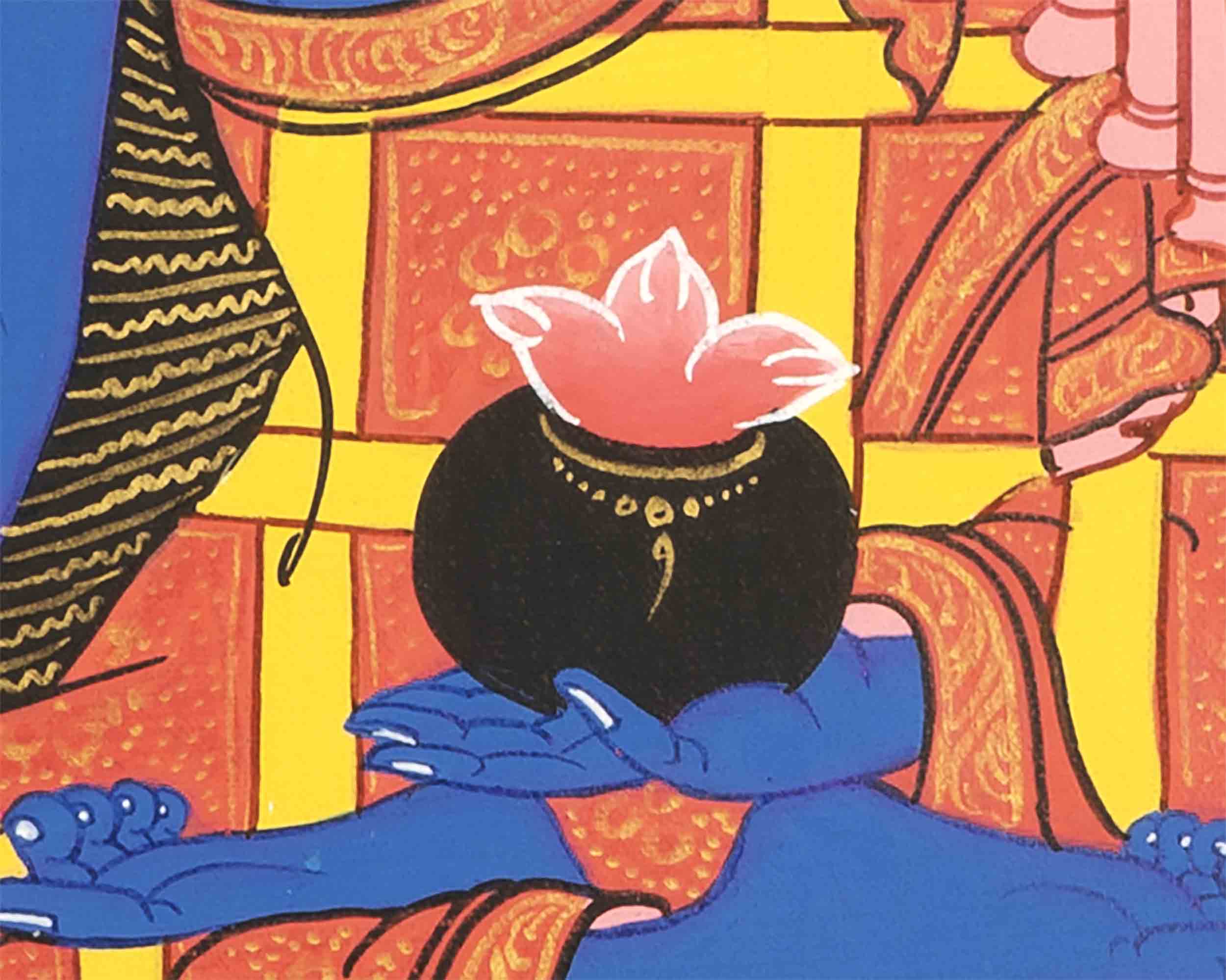 Bhaisajyaguru Thangka | Handpainted Medicine Buddha | Wall Hanging Decors