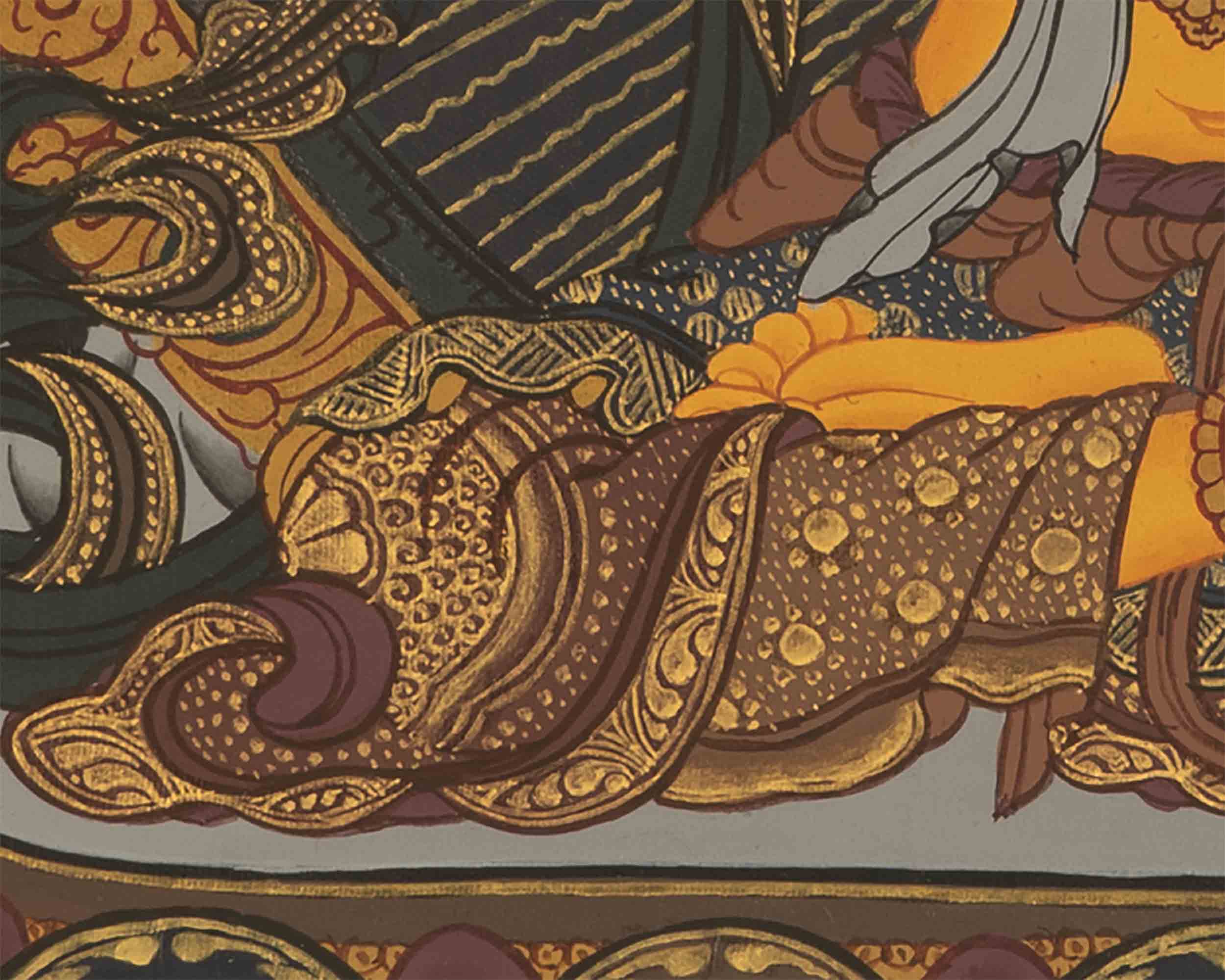 Bodhisattva Manjushree Thangka |  Hand Painted Thangka | Tibetan Art