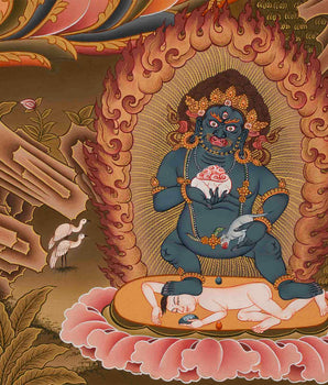 Jambhala Thangka Print | Tibetan Traditional Art