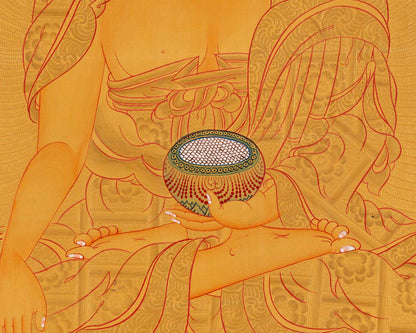 Gold Shakyamuni Buddha Thangka | Himalayan Art