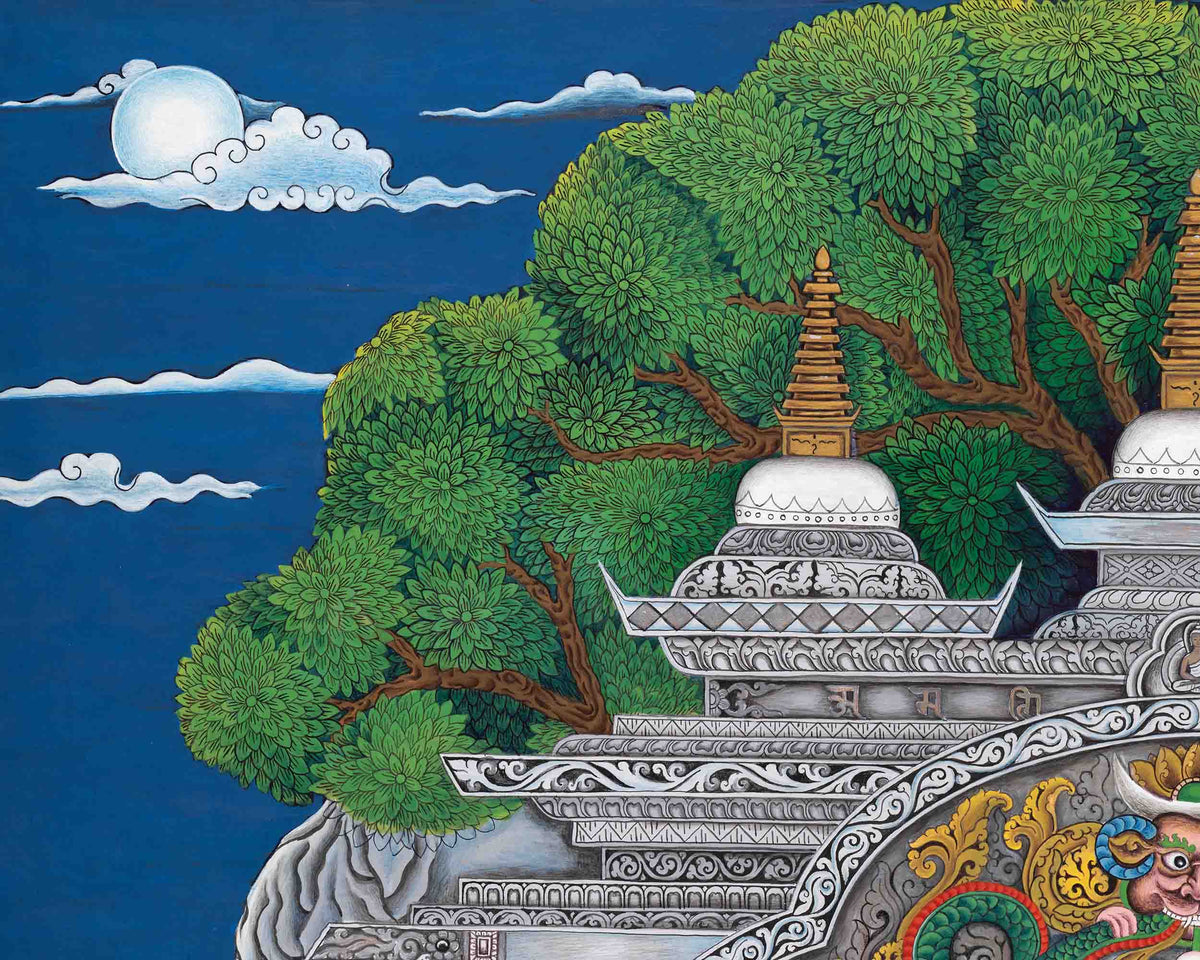 White Tara Thangka Print | Buddhist Art for Decor