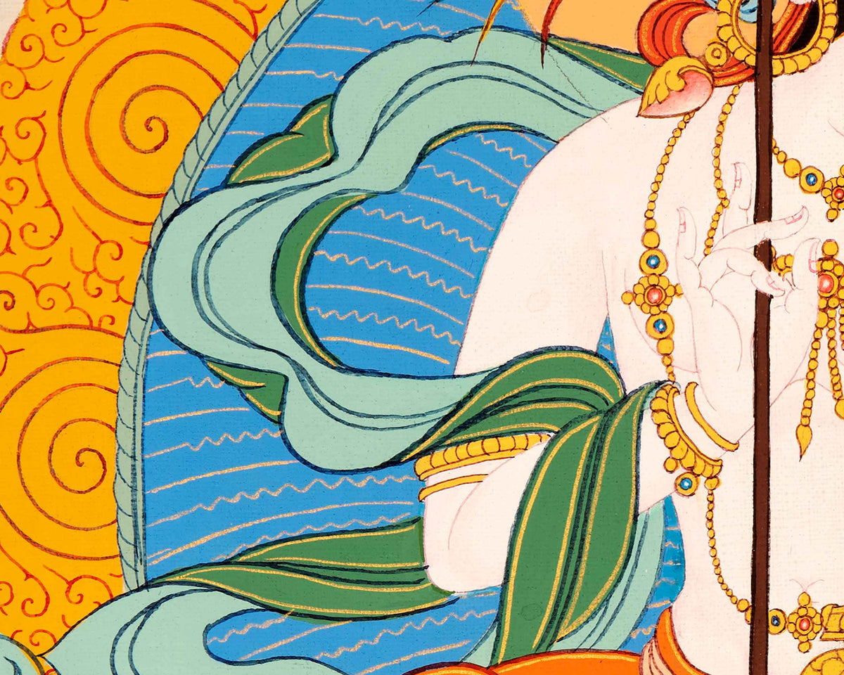 Mandarva Thangka | Traditional Buddhist Dakini Art