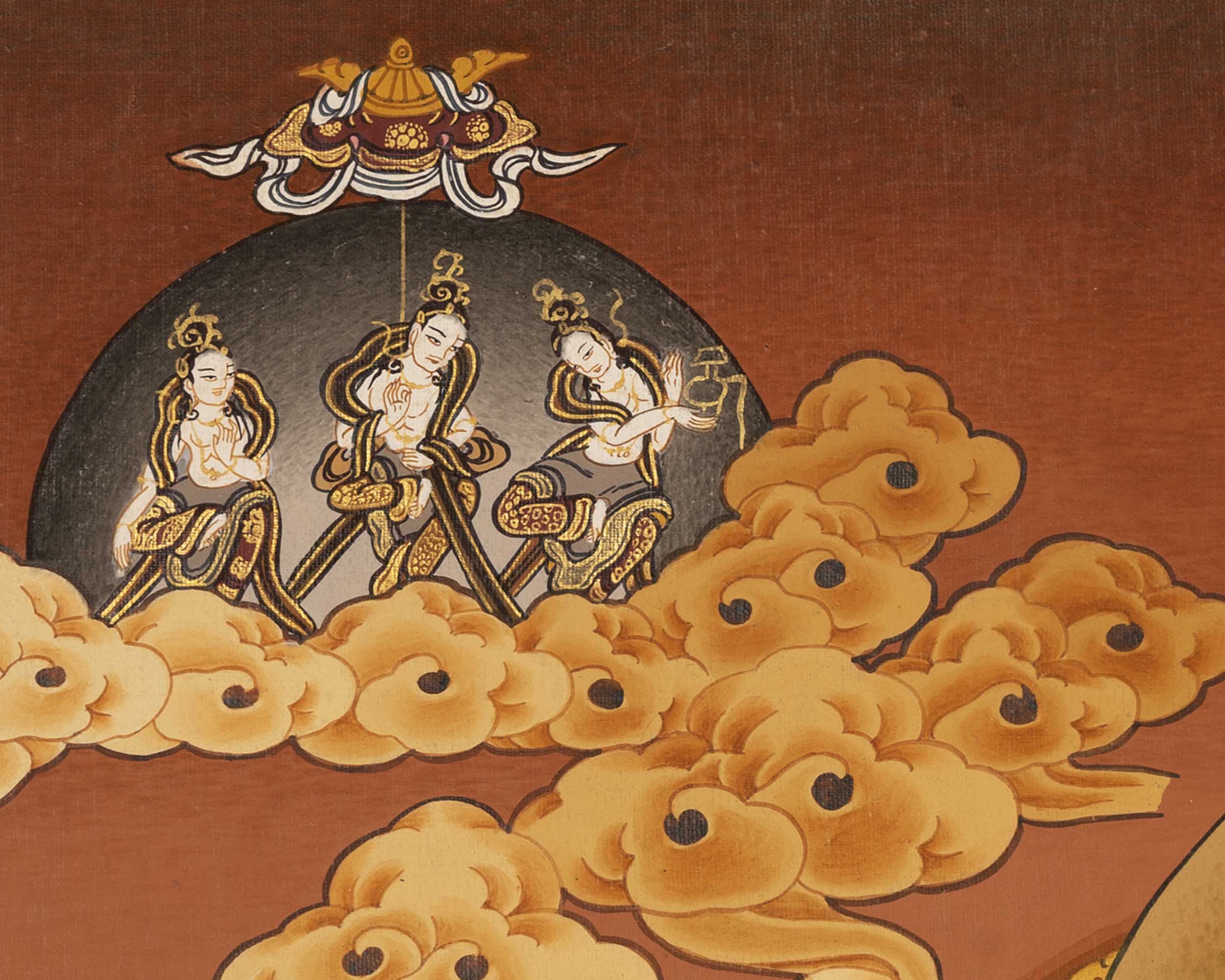 Religious Green Tara Thangka | HandPainted Wall Hanging Thangka