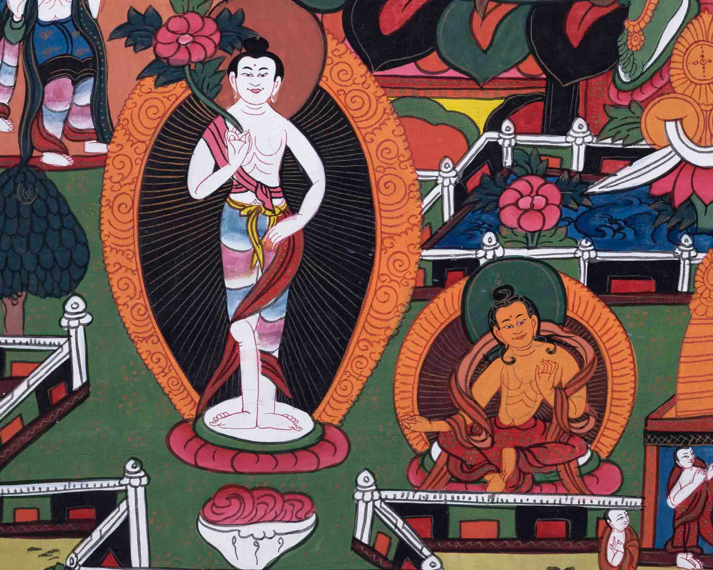 Green Tara Thangka | Religious Buddhist Painting | Wall Decors