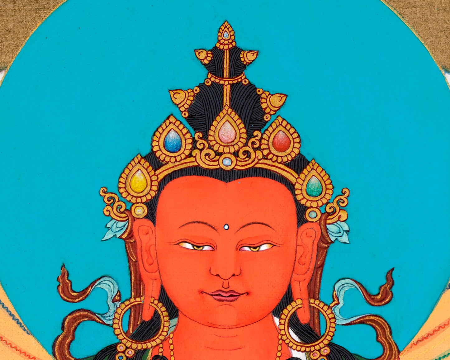 Amitayush With White Tara and Namgyalma Canvas Print |   High Quality Giclee Canvas Print